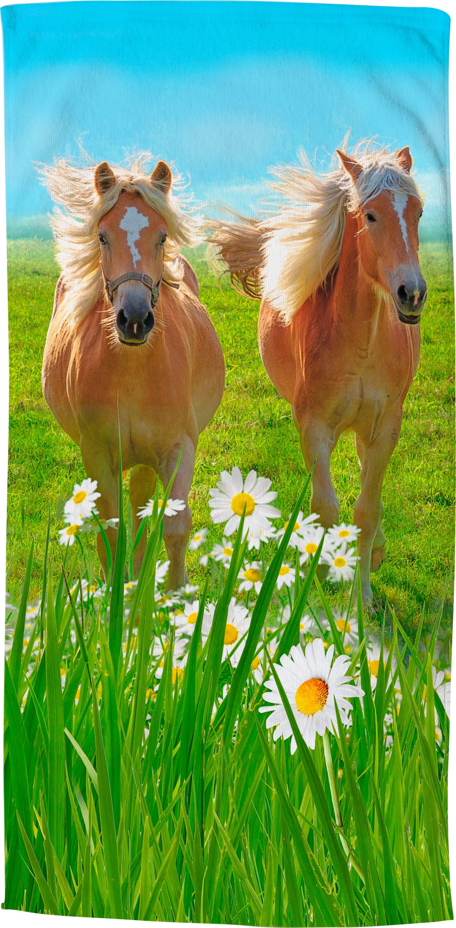 Good Morning Strandtuch Horses 75x150 Cm Mehrfarbig günstig online kaufen