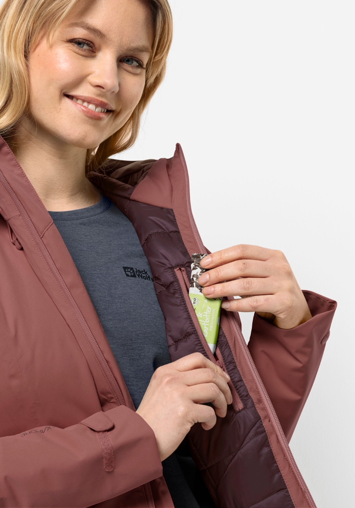 Jack Wolfskin Outdoorjacke »WISPER INS JKT W«, mit Kapuze