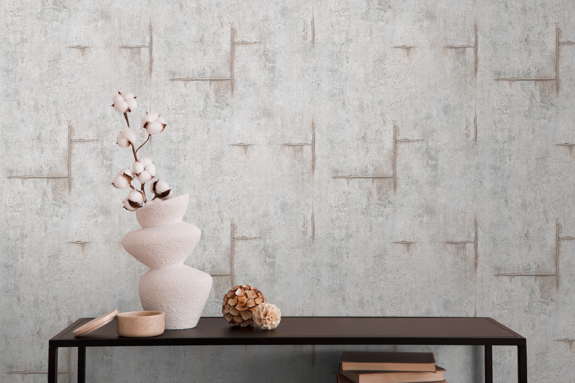 CosmoLiving by Cosmopolitan Vliestapete »Graphite Groove-Edge Betonoptiktapete« matt strukturiert Betonoptik mit modernem Industrial-Charme