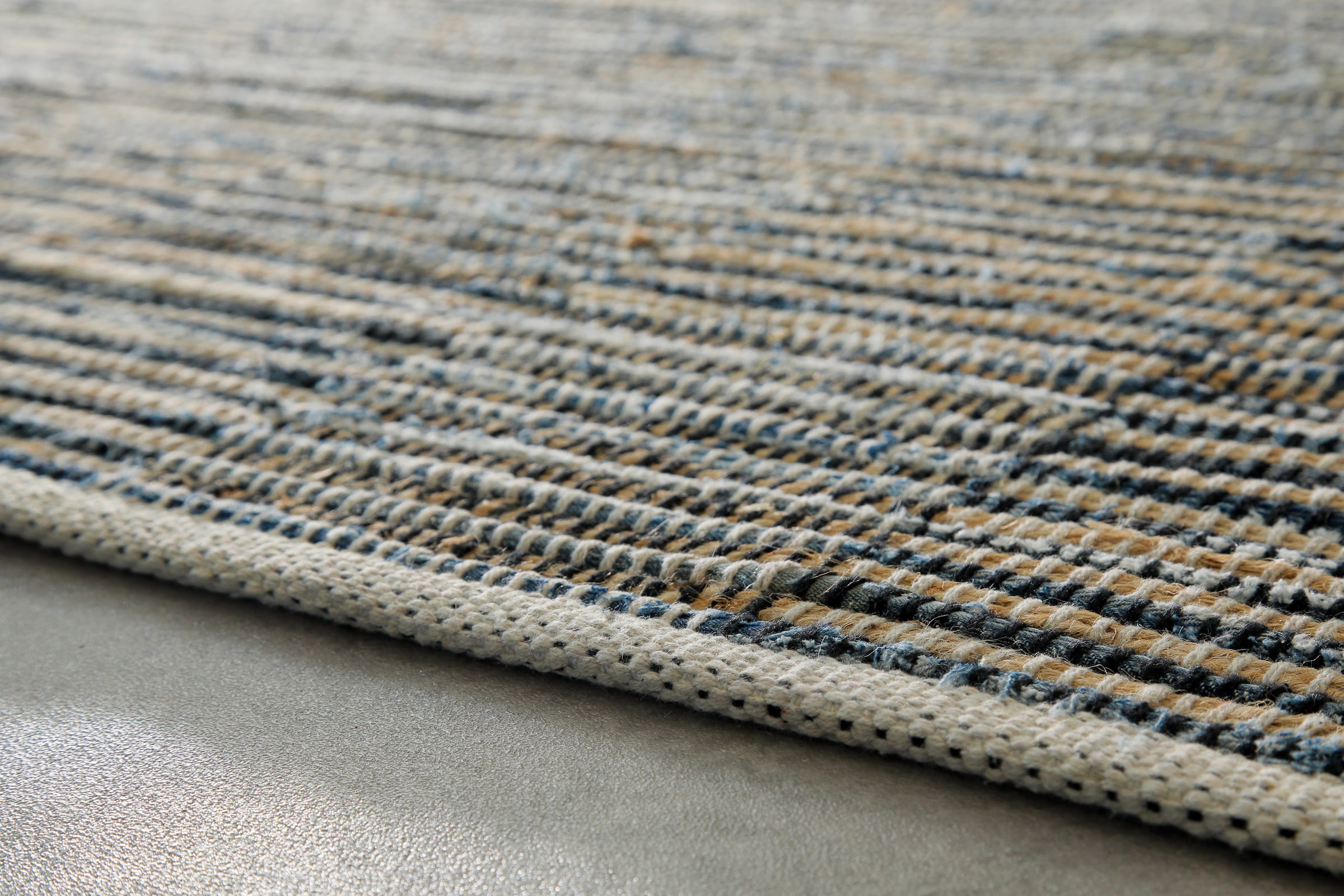 Wecon home Teppich »Denim Blues«, rechteckig, 6 mm Höhe, handgewebt, robust günstig online kaufen