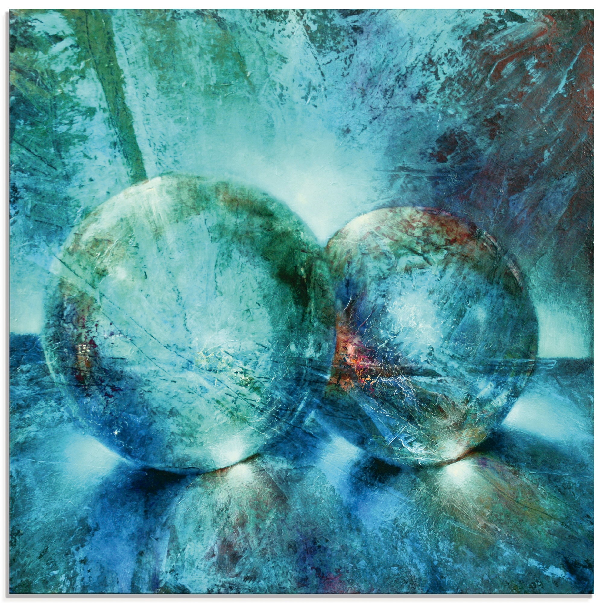 Artland Glasbild »Zwei blaue Murmeln_« Muster 1 Stk. tlg. in verschiedenen günstig online kaufen