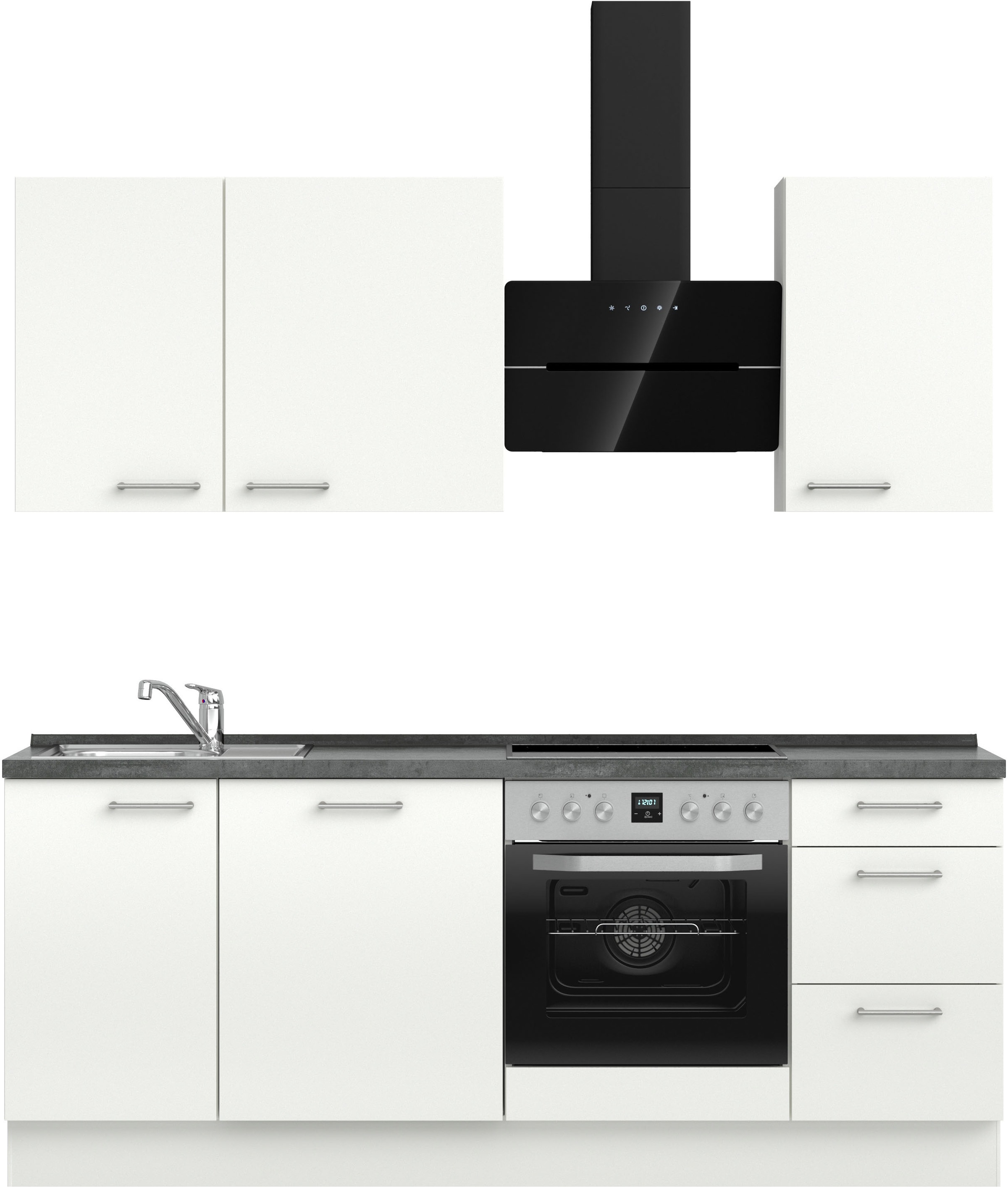 nobilia® Küchenzeile »"Laser II", Ausrichtung wählbar, Breite 210 cm« vormo günstig online kaufen