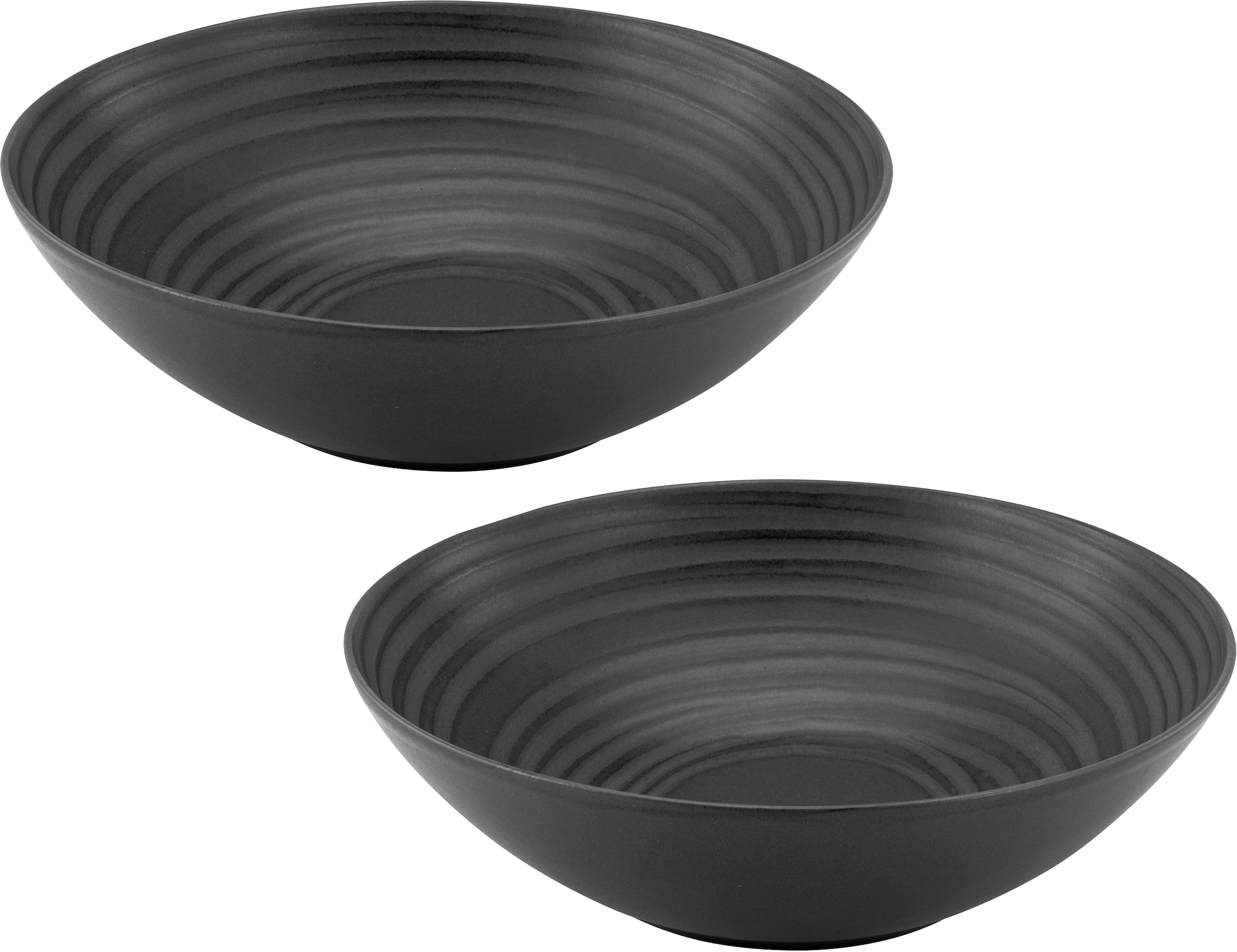 CreaTable Schale »Lava Stone« 2 Stk. aus Steinzeug Salatschüssel, Serviersc günstig online kaufen