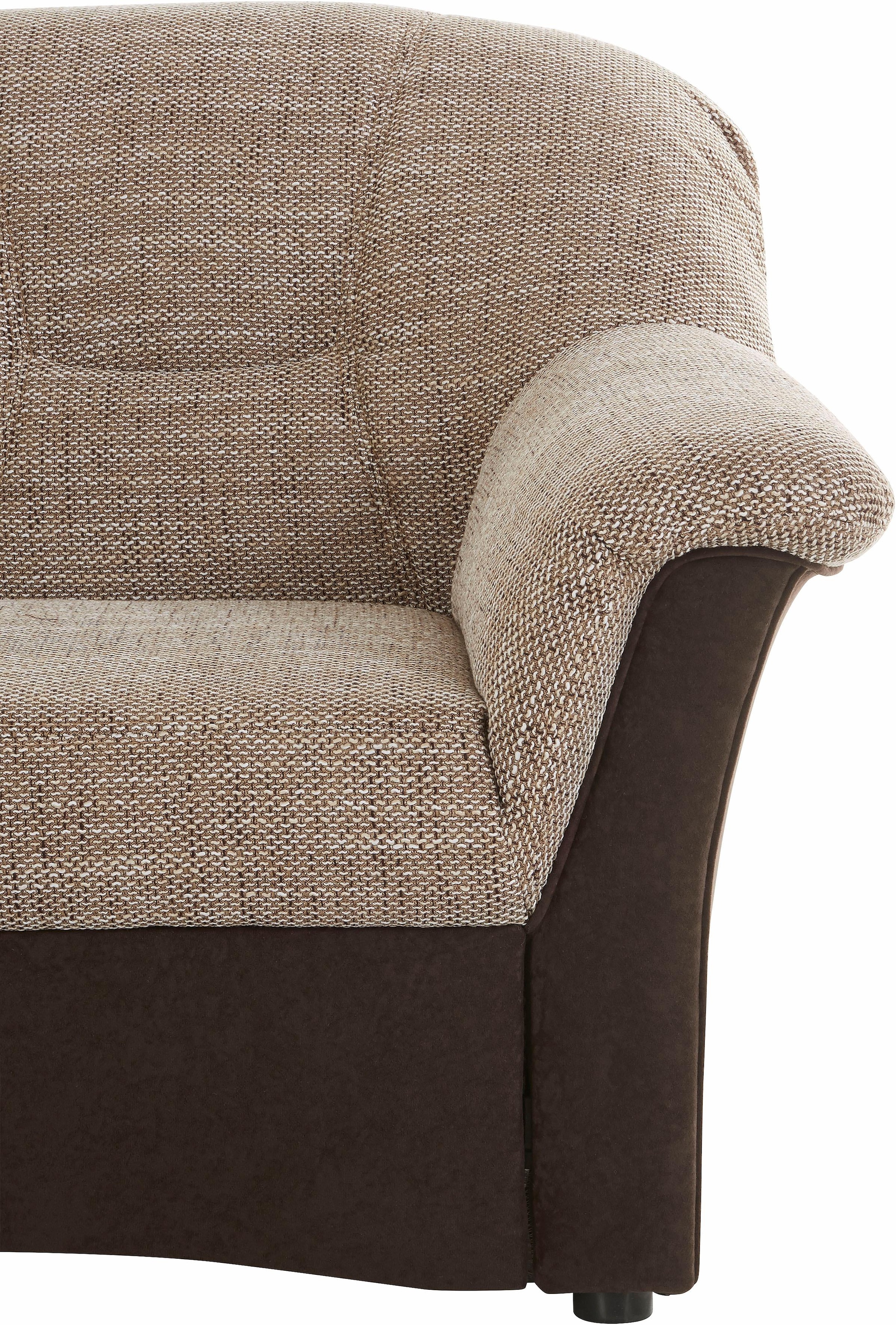 DOMO collection Ecksofa »Sarafina zeitlos und komfortabel, optional mit Federkern, L-Form«, wahlweise mit Bettfunktion