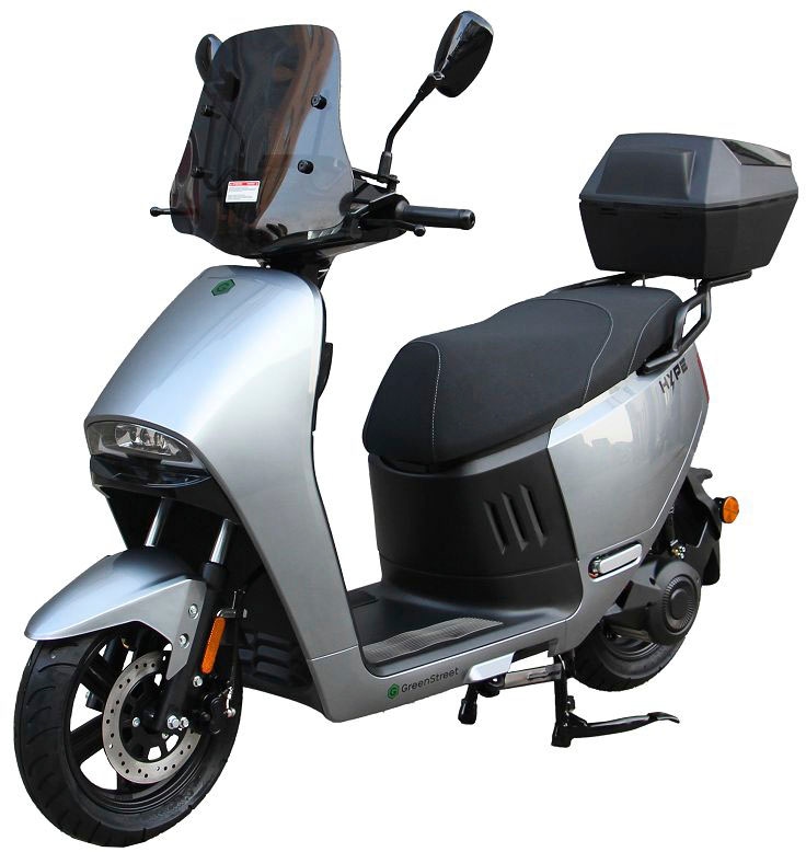 GreenStreet E-Motorroller »HYPE 3000 W 85 km/h inkl. Windschild + Topcase«, bis zu 90 km Reichweite, mit USB-Anschluss und Keyless-System