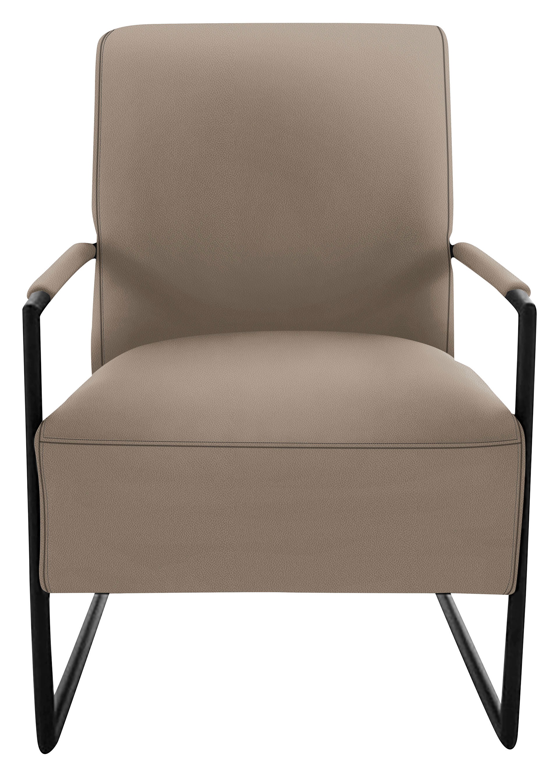 K+W Komfort & Wohnen Cocktailsessel, mit bezogenen Armlehnen, Gestell in Me günstig online kaufen