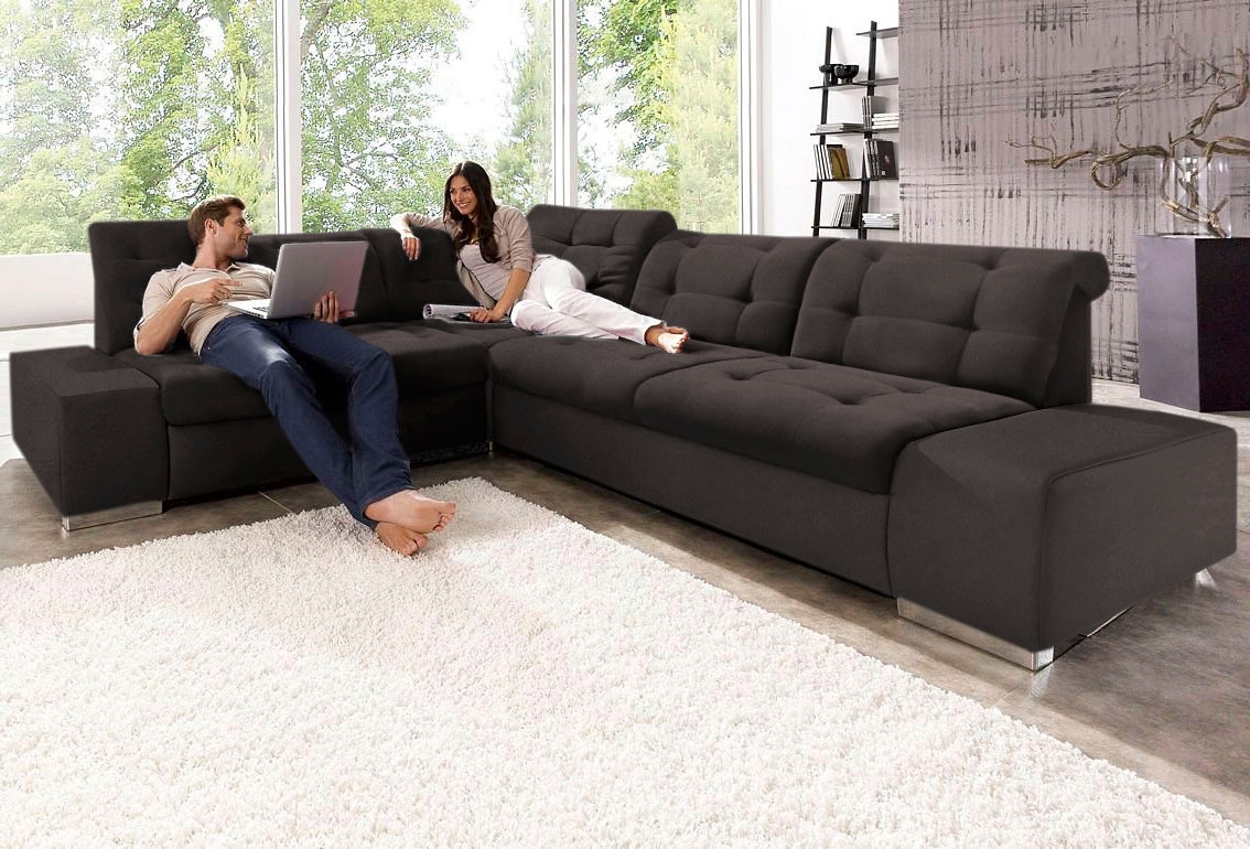 sit&more Ecksofa »Pale L-Form«, inklusive Kopfteilverstellung, wahlweise mit Bettfunktion