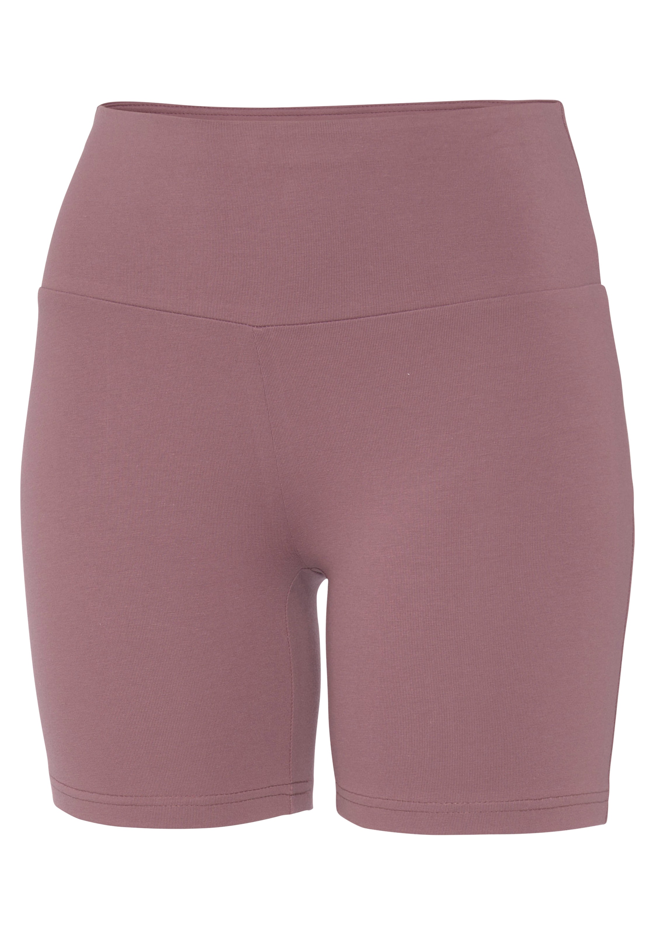 LASCANA Shorts, mit breitem Bündchen und Logodruck