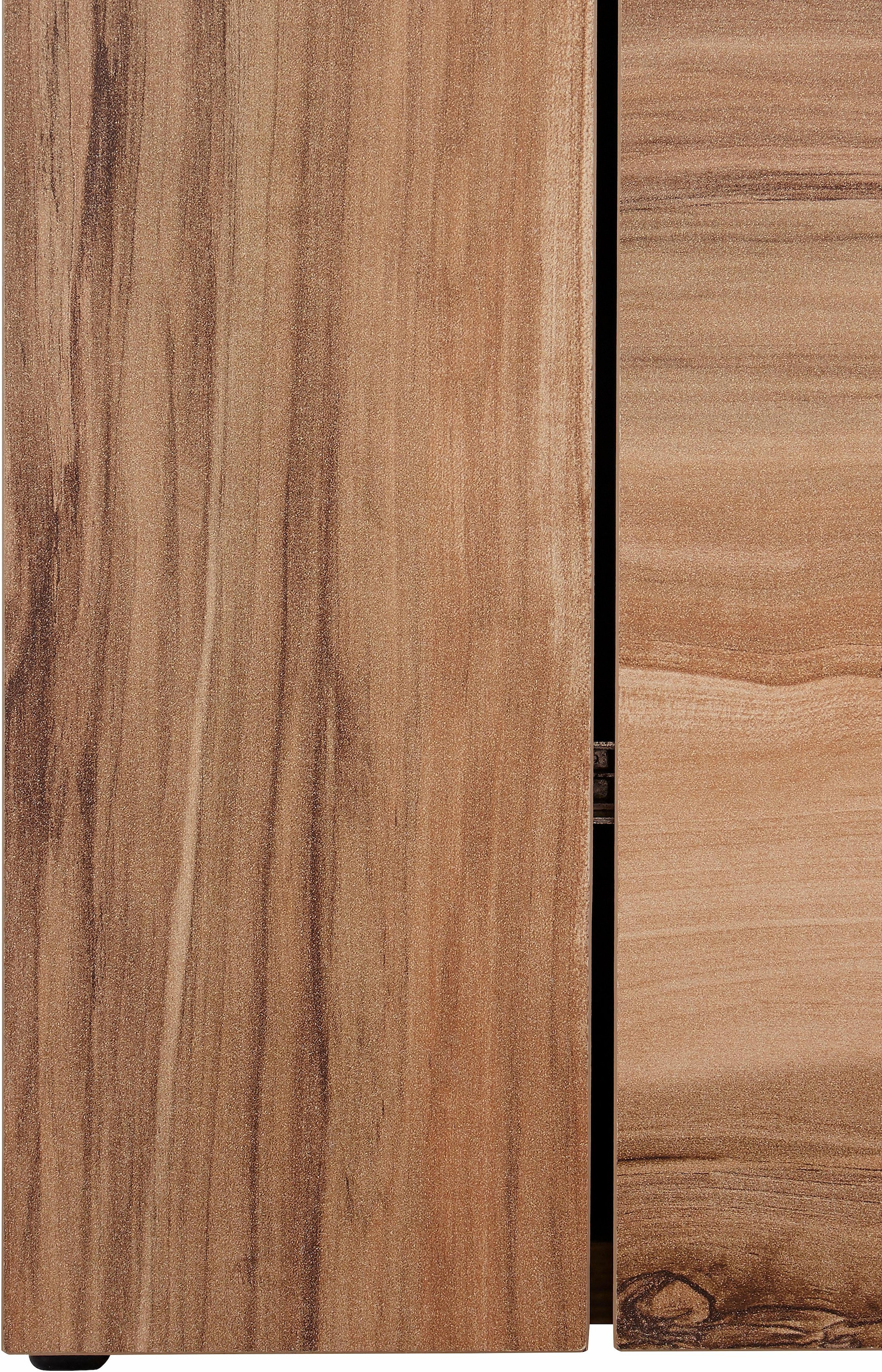 Home affaire Vitrine »Larona, zeitlose Glasvitirne, Hochschrank Höhe 205,6 cm«, Stauraumvitrine mit dekorativer Rahmenoptik