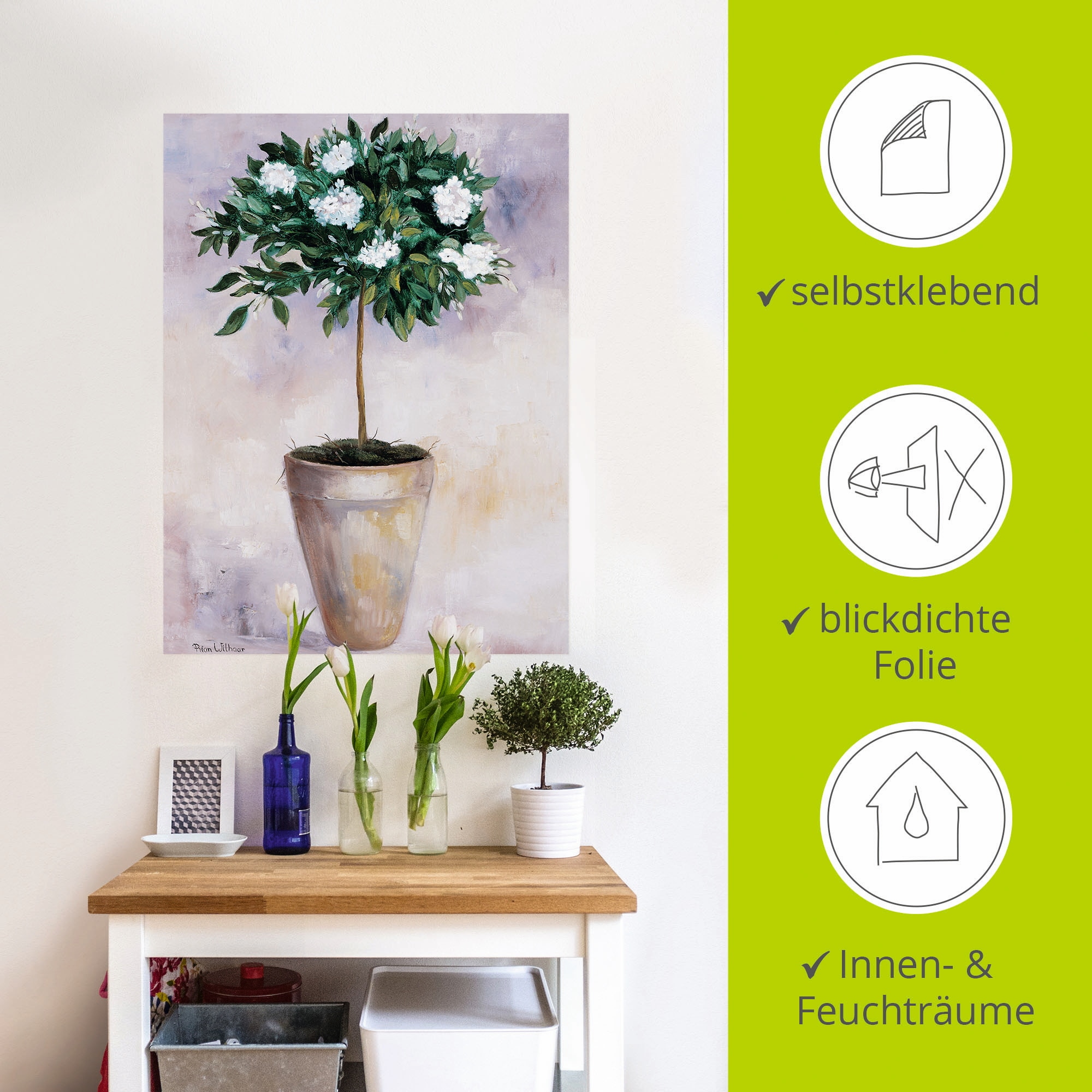 Artland Wandbild »Winterjasmin«, Pflanzen, (1 St.), als Poster, Wandaufkleber in verschied. Größen