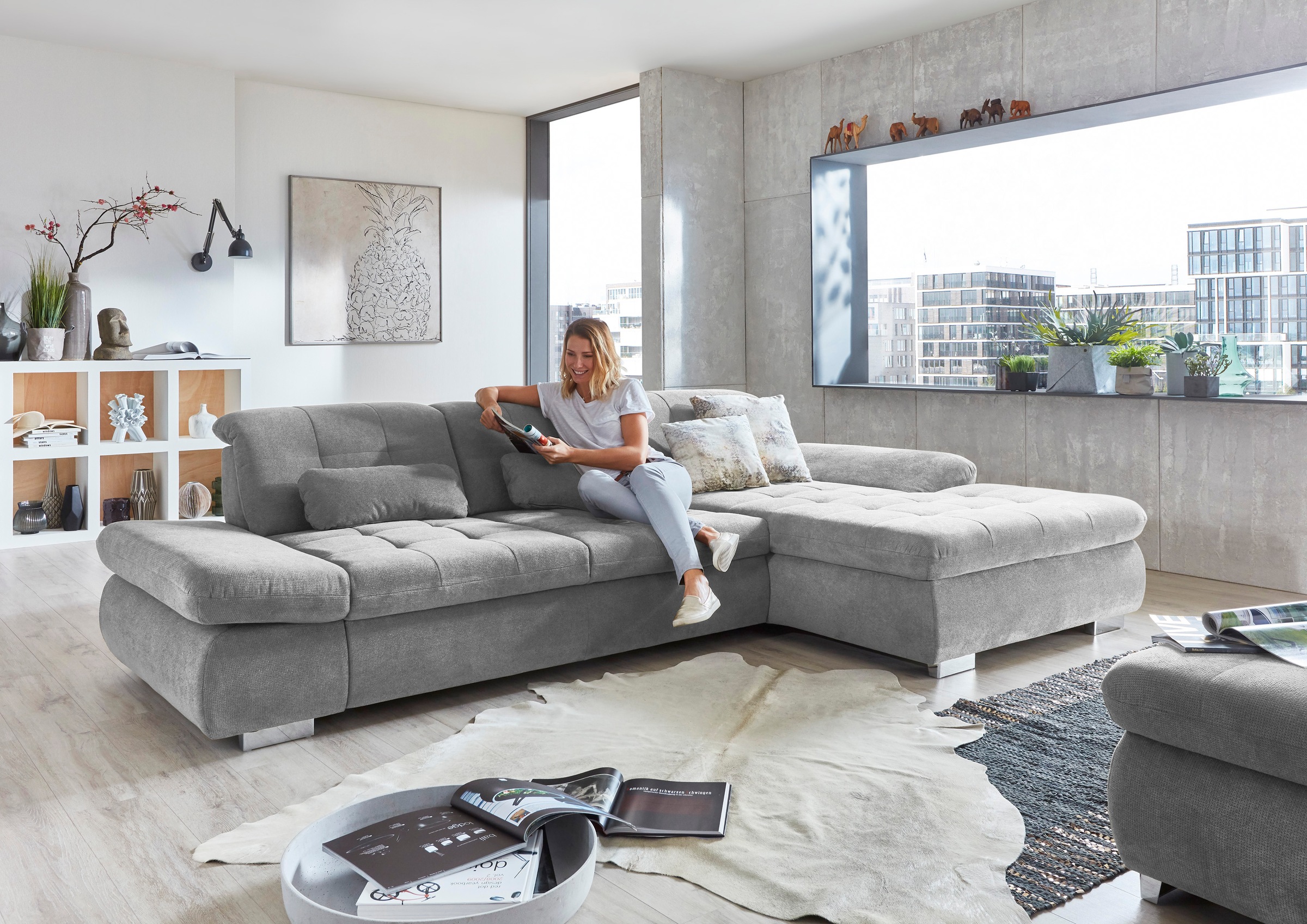 Die PlanBar Ecksofa »MP-IN17004 L-Form«, wahlweise mit Funktion, Federkern günstig online kaufen