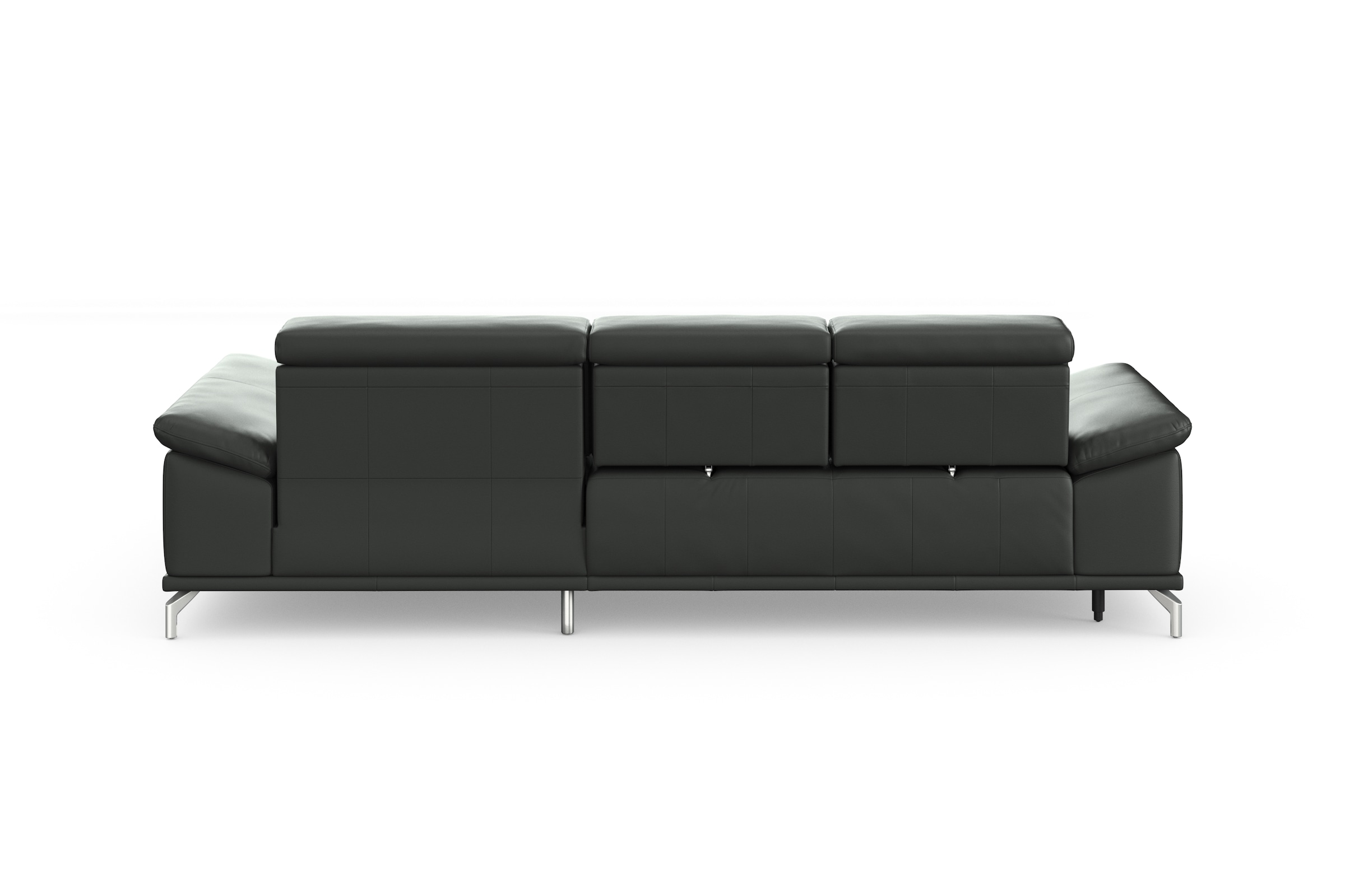 sit&more Ecksofa »Cabrio L-Form, mit Sitztiefenverstellung, Arm- und Kopfteilverstellung«, 2 Nierenkissen, Federkern, optional Bettfunktion und Stauraum