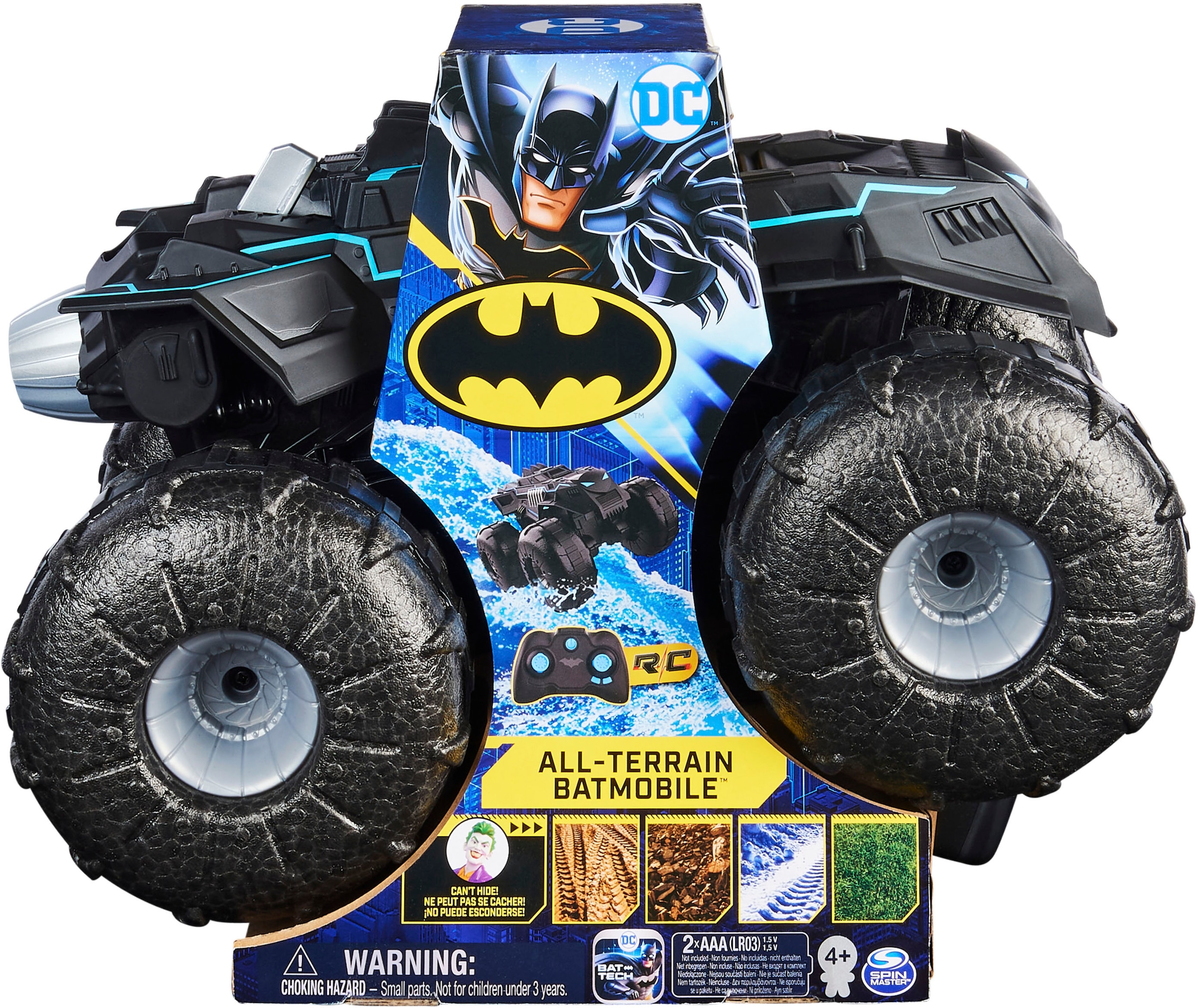 Spin Master RC-Auto »Batman - RC All Terrain Batmobile (kompatibel mit 10 cm Figuren)«, für Land und Wasser