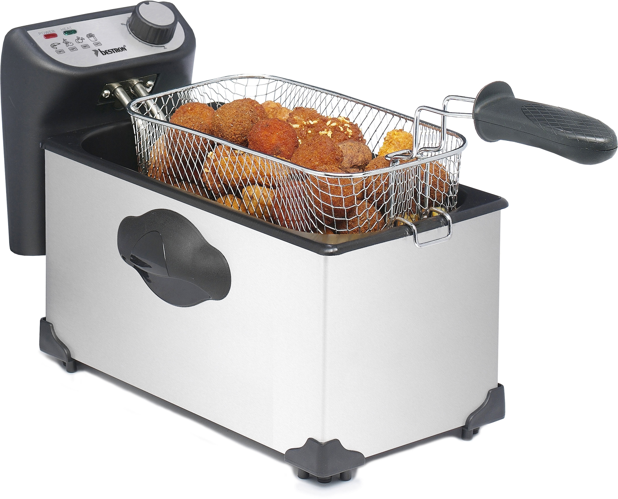 bestron Fritteuse »AF351«, 2000 W, 1 kg, 3,5 L, Kaltzonentechnologie, spülmaschinengeeignet