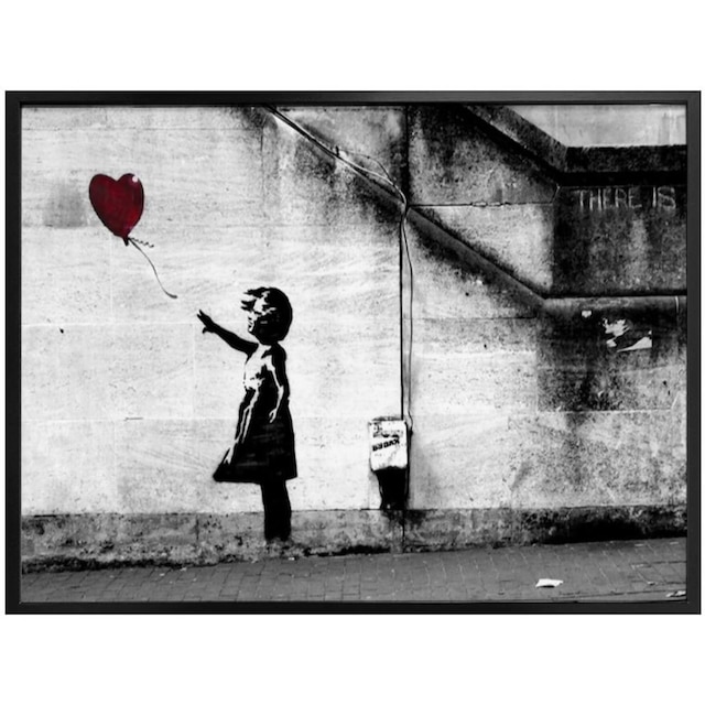 Wall-Art Poster »Graffiti Bilder Girl with balloon«, Menschen, (1 St.),  Poster, Wandbild, Bild, Wandposter auf Raten bestellen