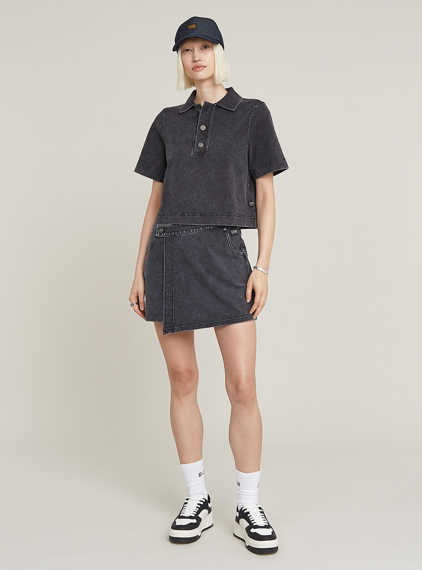 G-STAR Longpullover »Overdyed Polo Sweater«