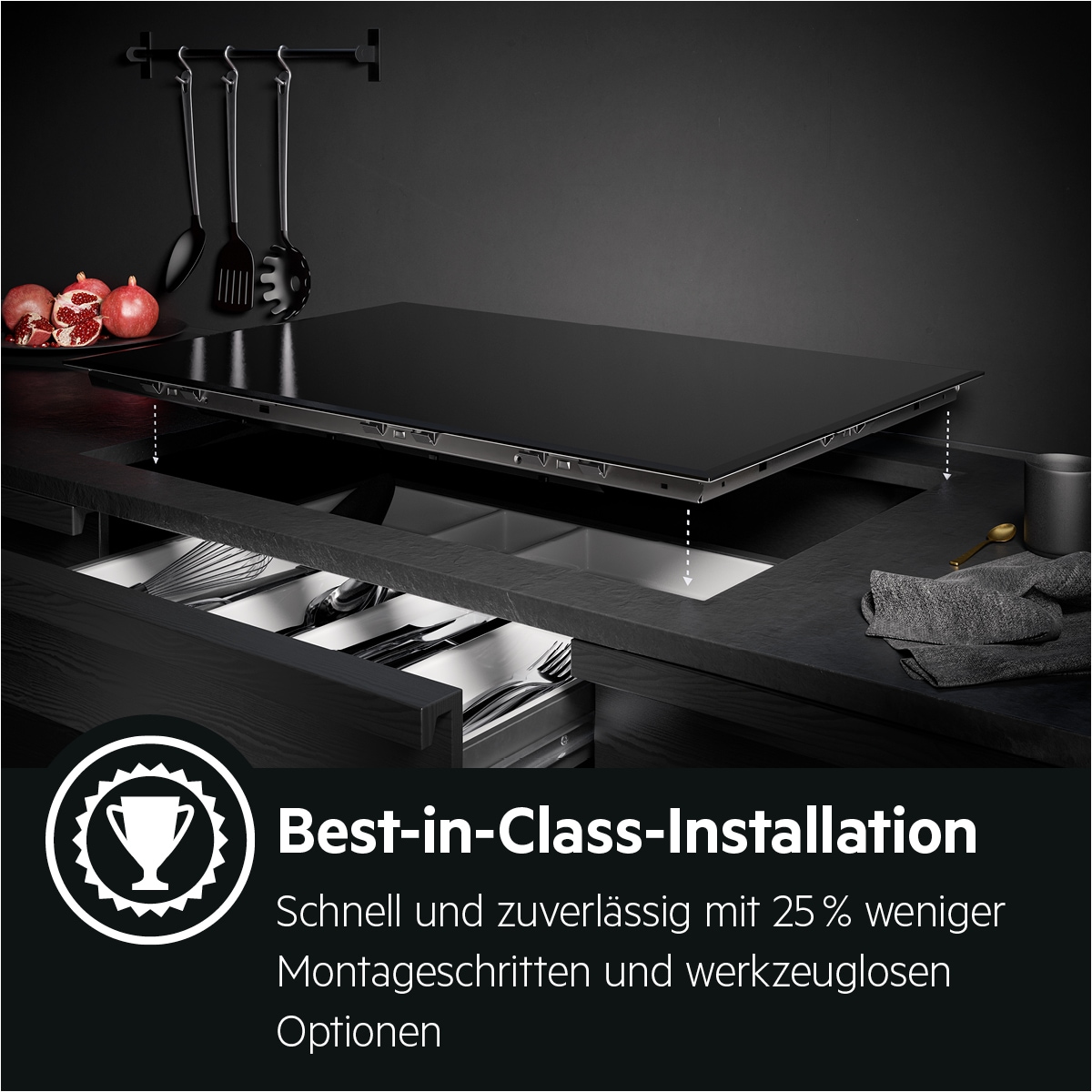 AEG Elektro-Herd-Set Serie 7000 »OE7P621AK«, Pyrolyse-Selbstreinigung, Hob2Hood