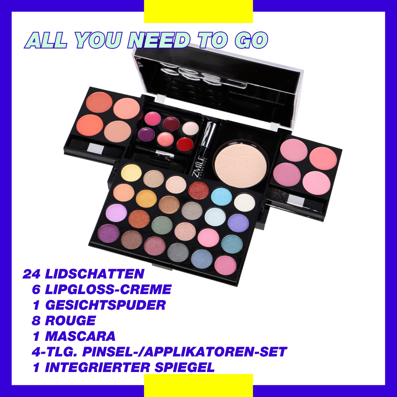 ZMILE COSMETICS Kosmetik-Set »Make-up Set 'All You Need To Go'«, (Packung, 45 tlg.), vegane Kosmetik