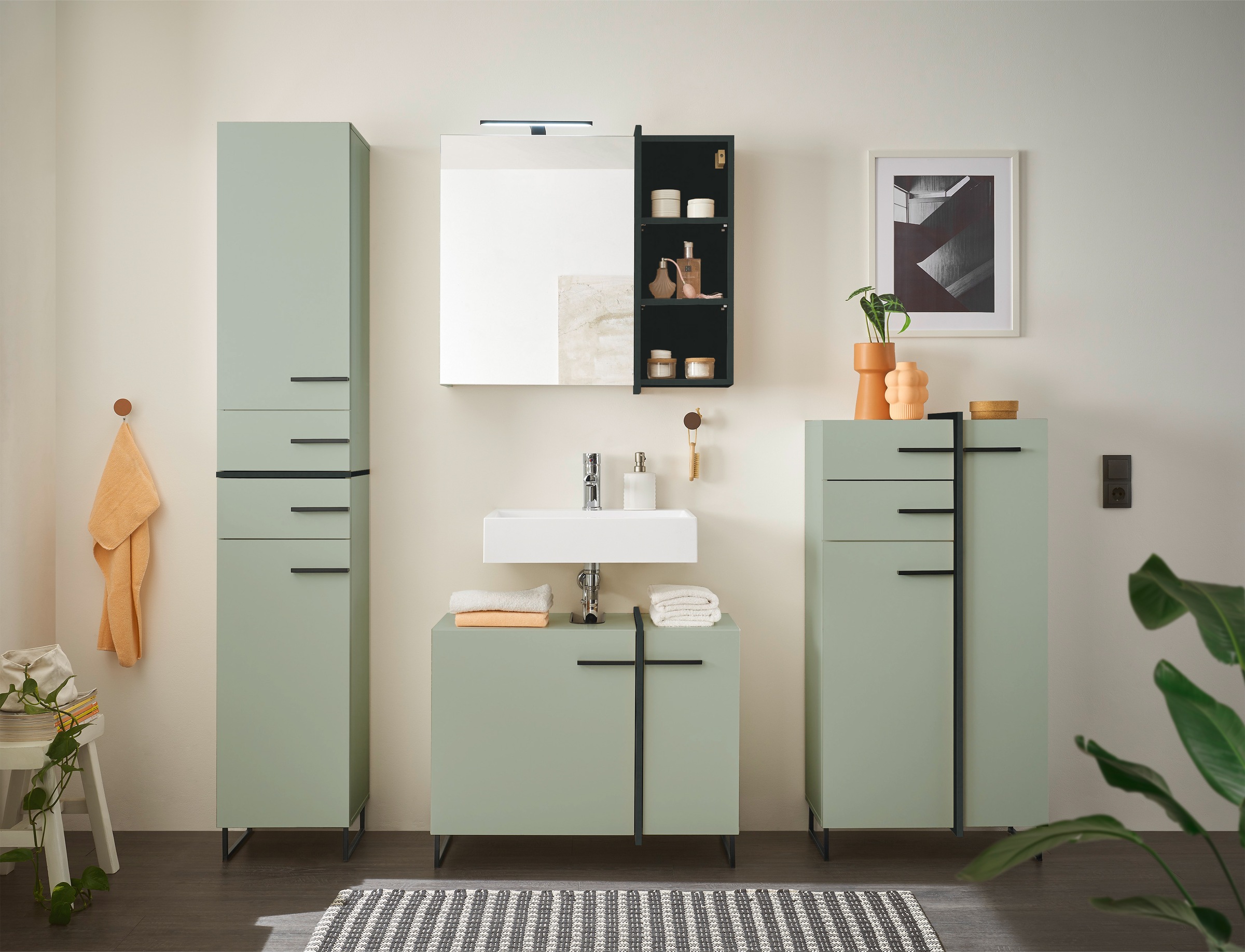 BASIC by Balculina Waschbeckenunterschrank »Palermo, BxHxT 80x64x41 cm« 1 S günstig online kaufen