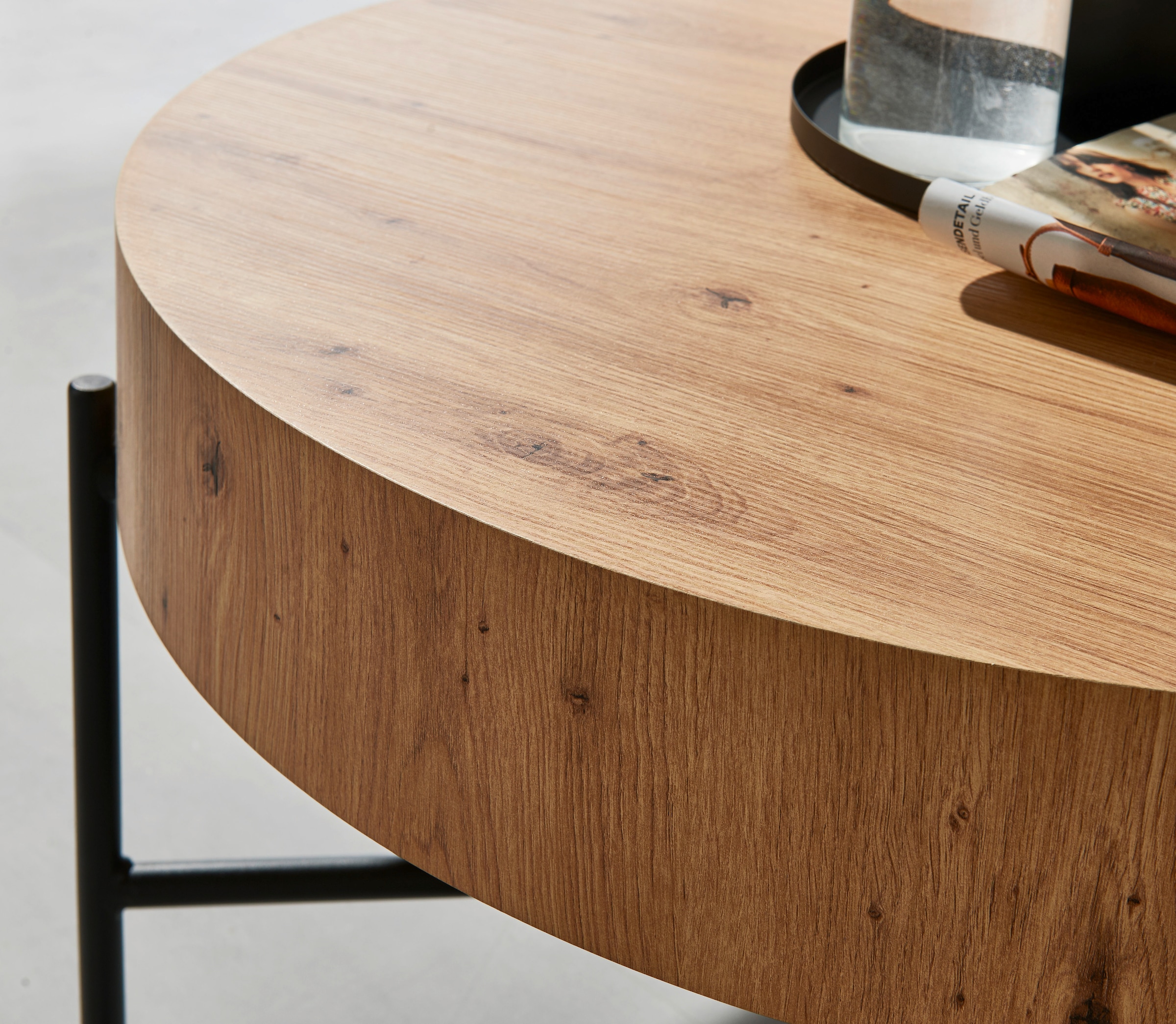 Stolkom Couchtisch »Antonia Couchtisch Ø/H 80x42 cm« 1 Stk. tlg. Durchmesser 80, 4-Fuß Metallgestell