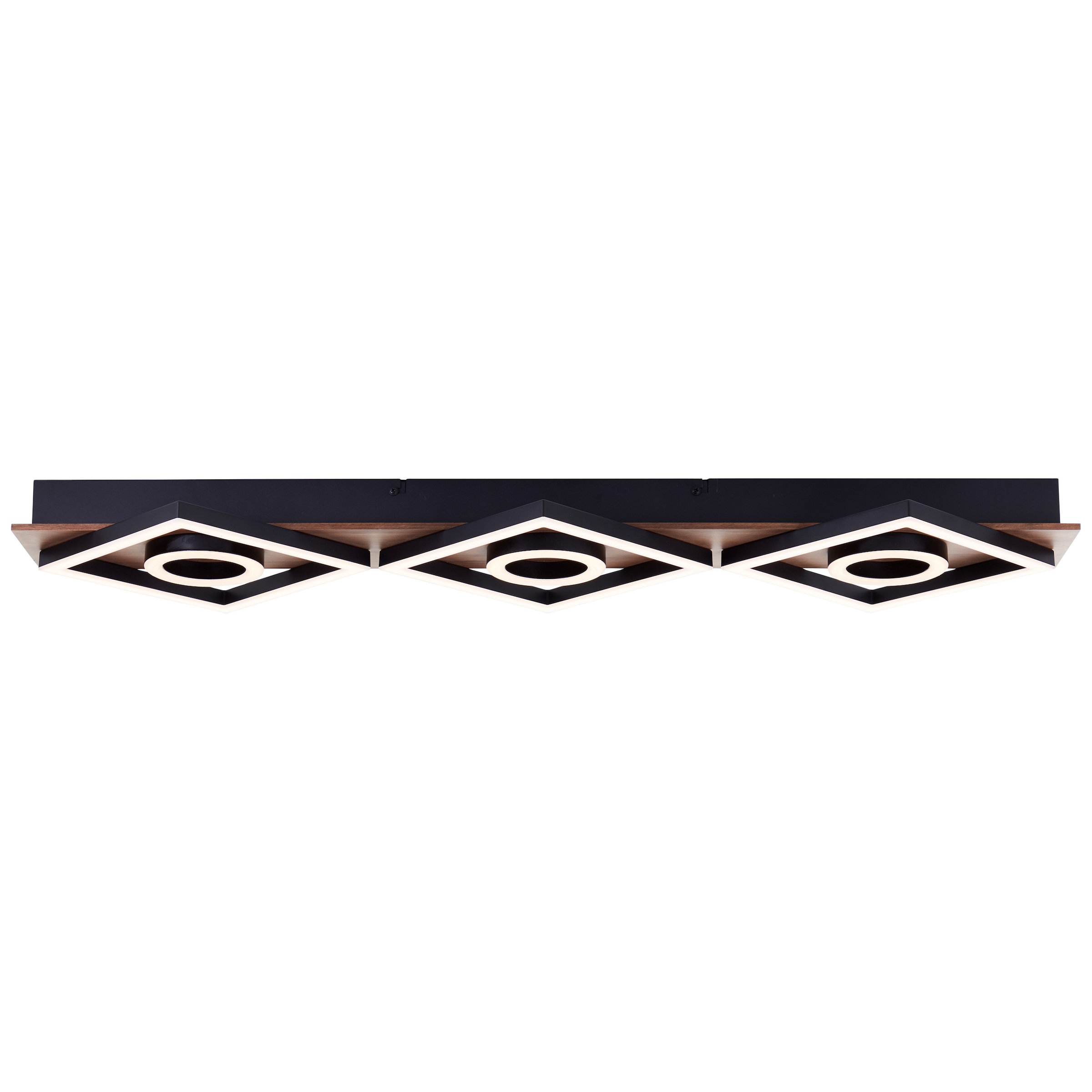 Brilliant LED Deckenleuchte »Maureen«, 88 x 28 cm, 3900 lm, 3-Stufen-dimmbar, 3000 K, Metall/Holz