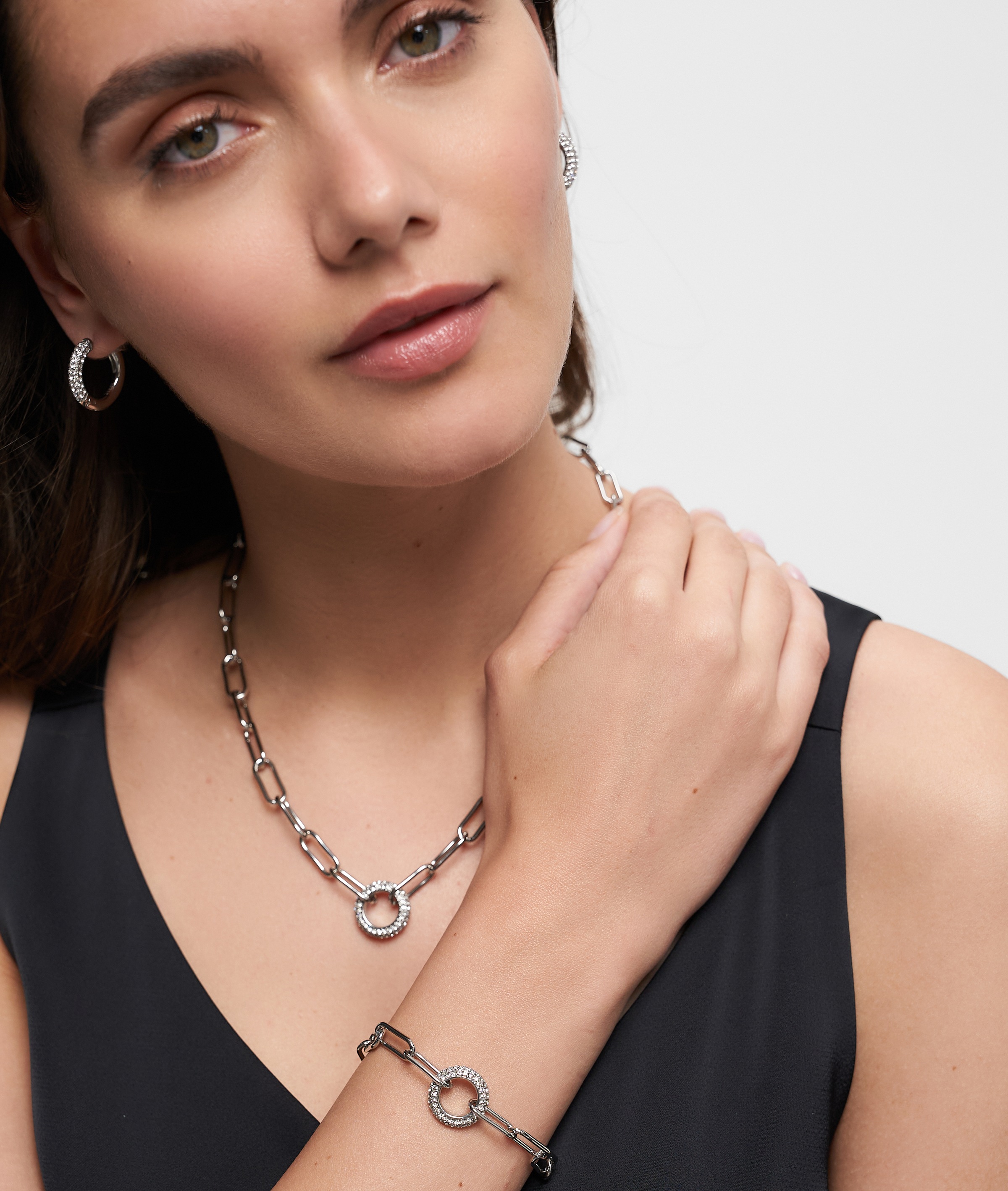 Tamaris Gliederarmband »Schmuck Geschenk Edelstahl Armkette The Glitter Donut«