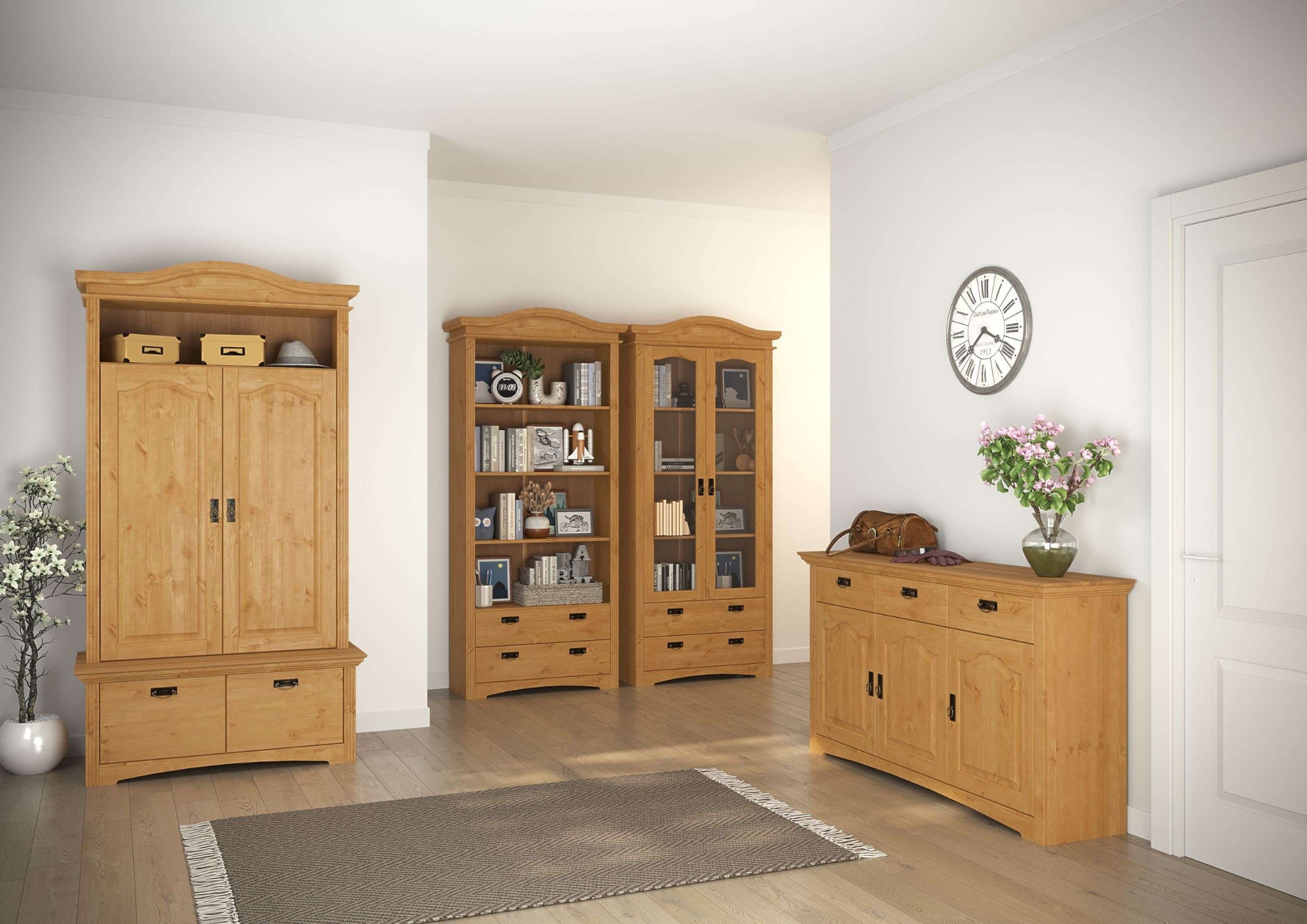 OTTO home Wäscheschrank »Konrad, mit Bank, Garderobenschrank, Schubladen, M günstig online kaufen