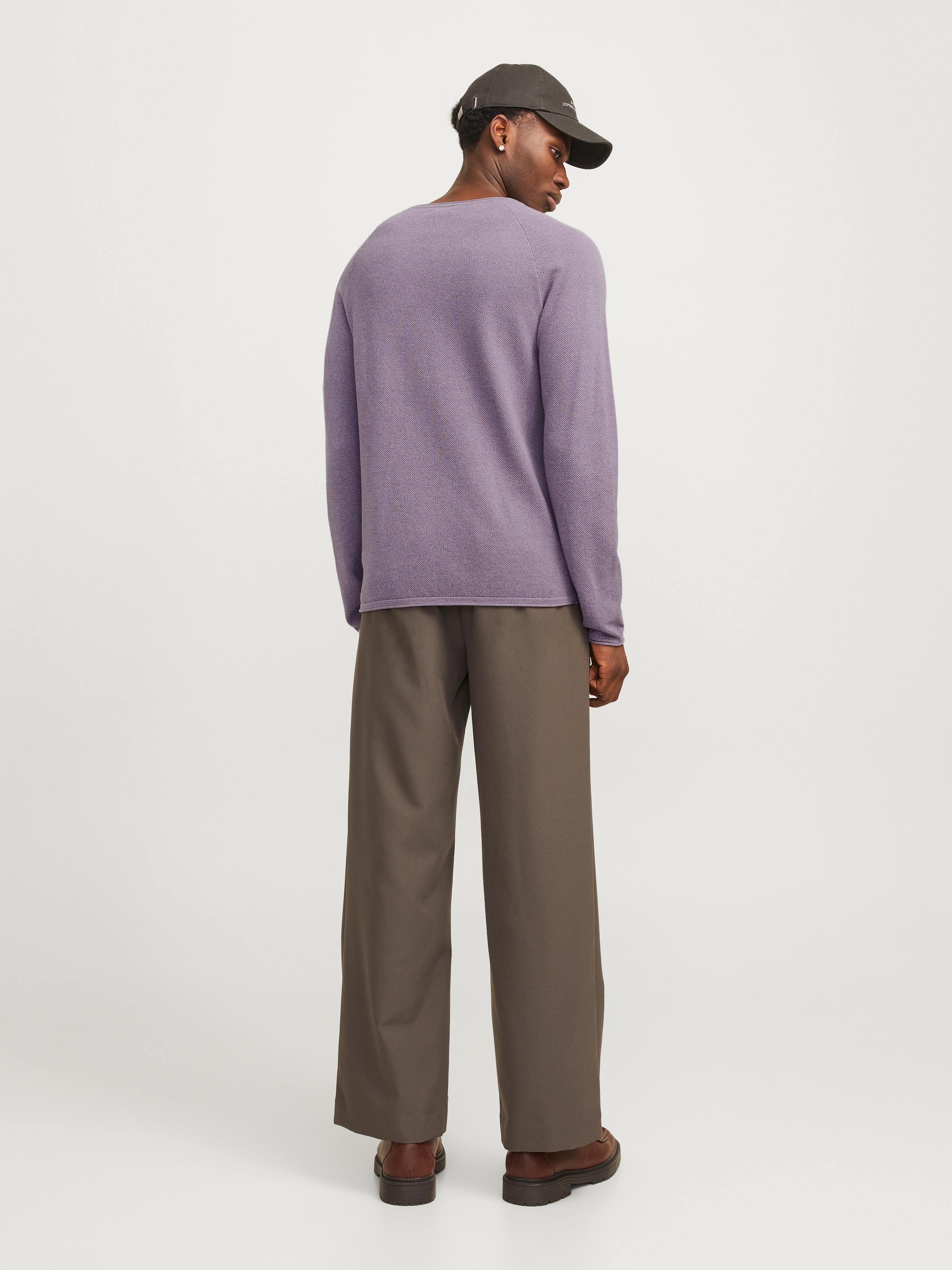 Jack & Jones Rundhalspullover »JJEHILL KNIT CREW NECK NOOS«, aus Strukturstrick