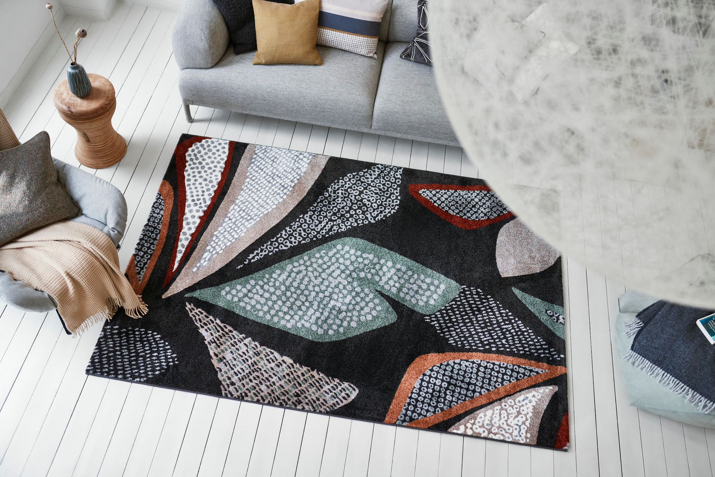Esprit Teppich »Hazel,  ESP-40101«, rechteckig, 13 mm Höhe, schön weicher Kurzflor in modernem Design, bunt, Wohnzimmer