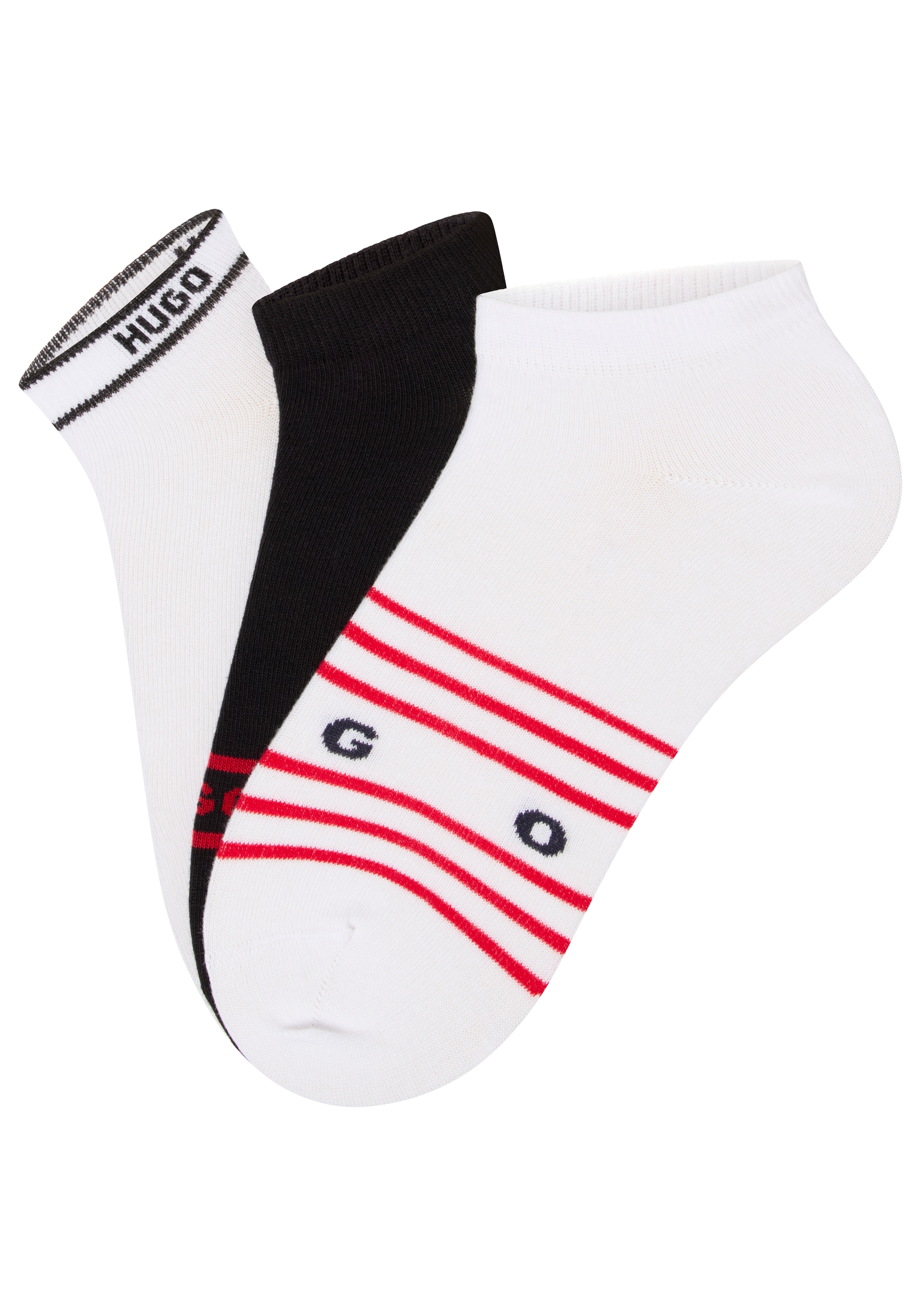 HUGO Underwear Sneakersocken »3P AS NAUTICAL CC« 3 Paar tlg. mit Streifen-details