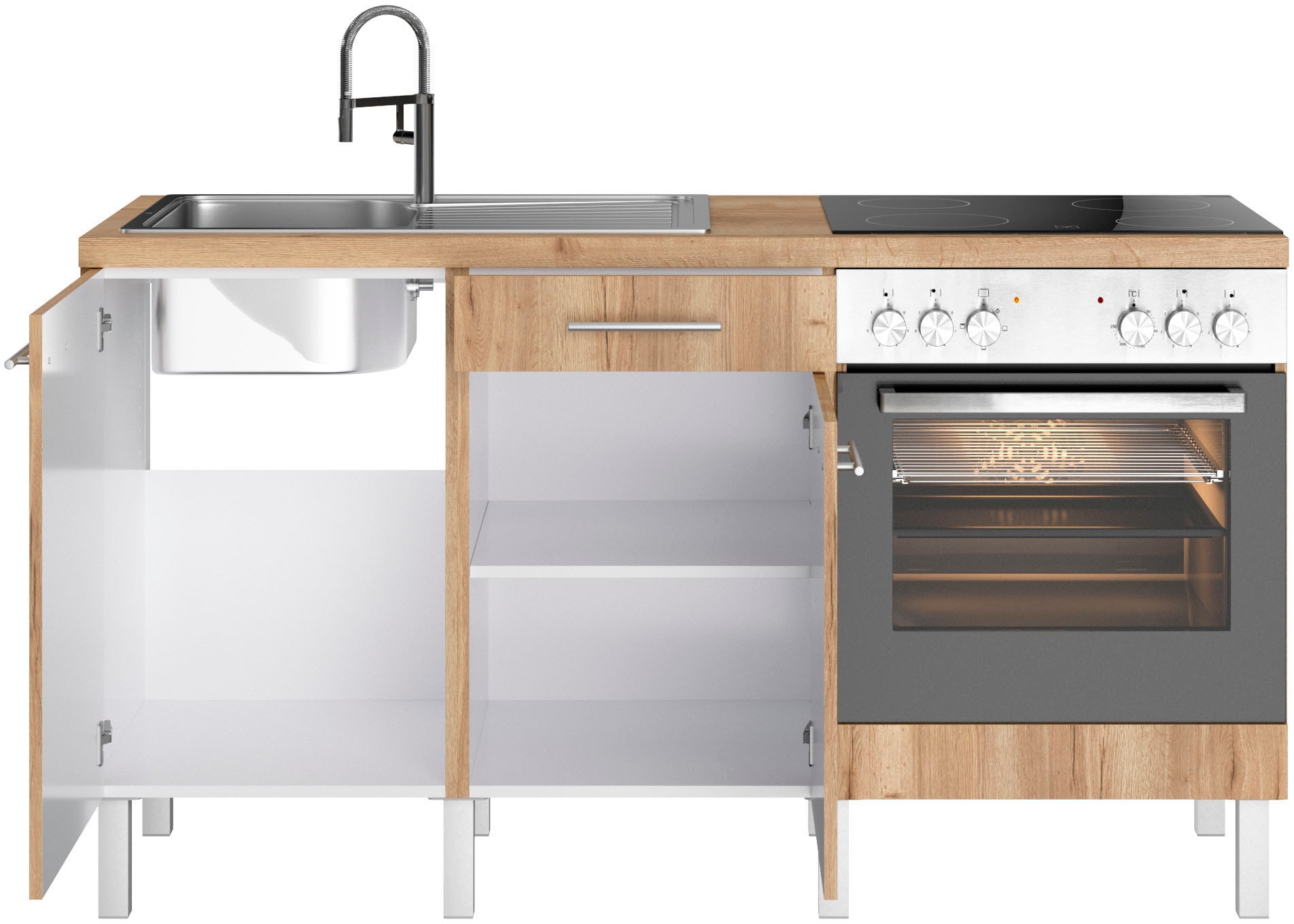 OPTIFIT Küche »Lilly«, Breite 160 cm, wahlweise mit E-Geräten