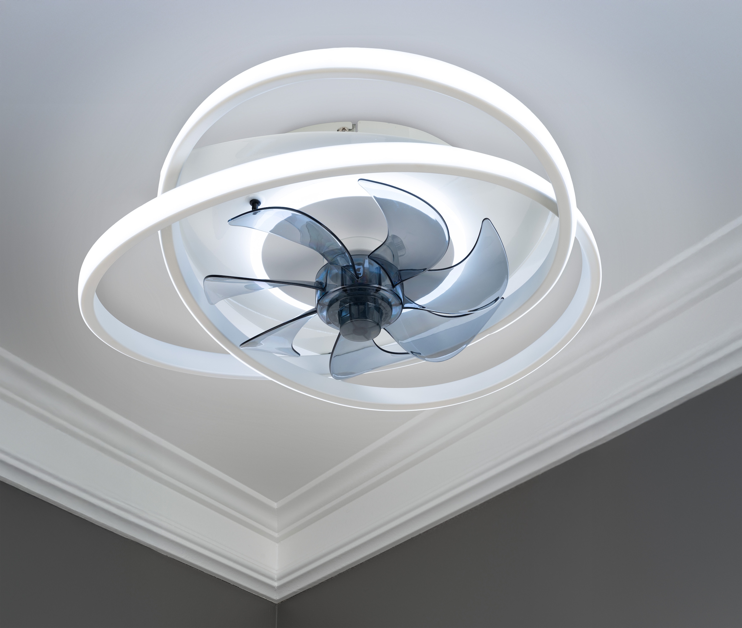 OTTO home LED Deckenleuchte »Lunnee Deckenventilator« LED-Modul 1 Stk. warmweiß - kaltweiß Ventilator, Dimmbar per IR-Fernbedienung, CCT, Memory, Nachtlicht