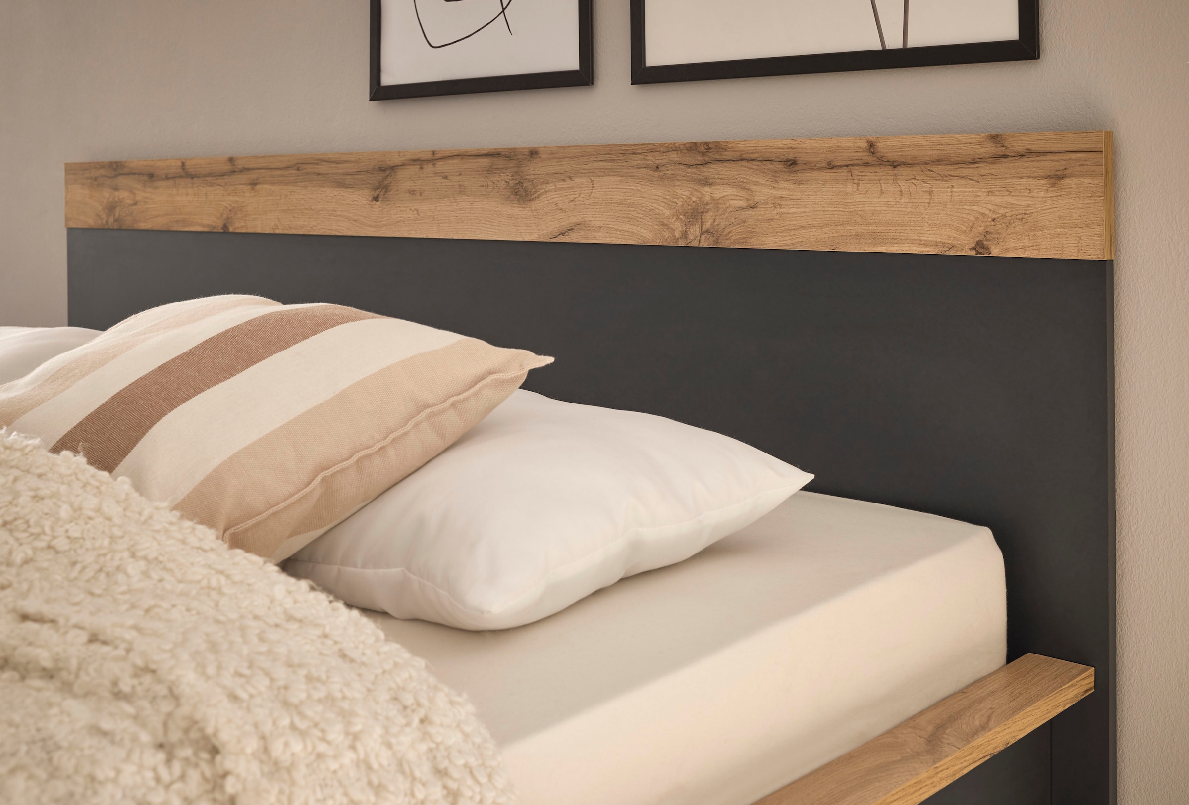 Home affaire Schlafzimmer-Set »Westminster« Bett Breite Liegefläche 90 oder 140cm und 1 Wandpaneel