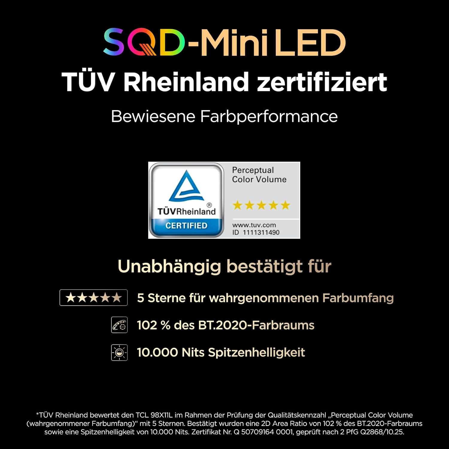 TCL LED-Fernseher »98X11L« 215 cm/85 ″