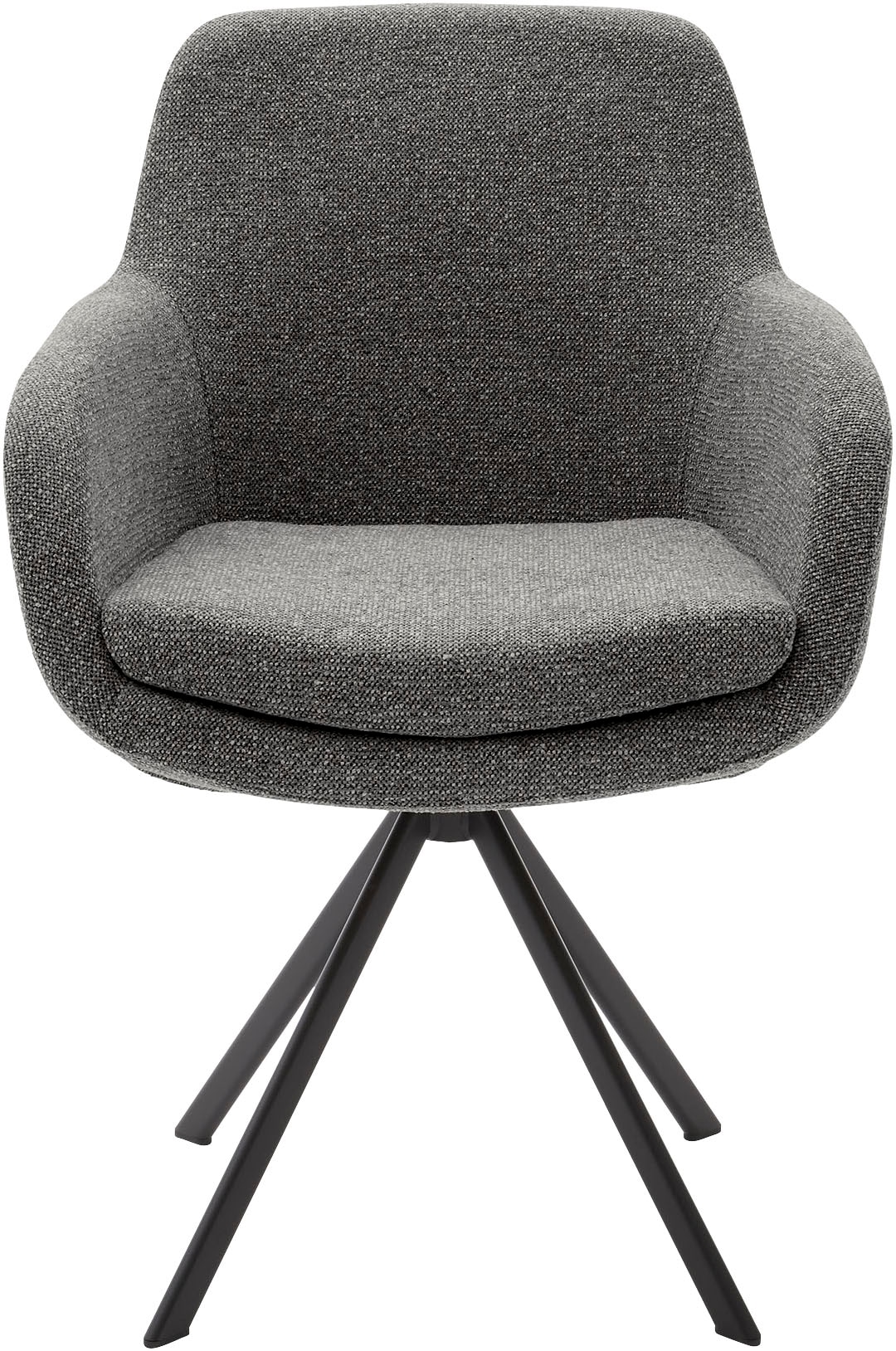 Musterring Esszimmerstuhl »Tavia«, (Set), 2 St., Chenille, Stativgestell Eisen schwarz, Drehfunktion optional, diverse Farben