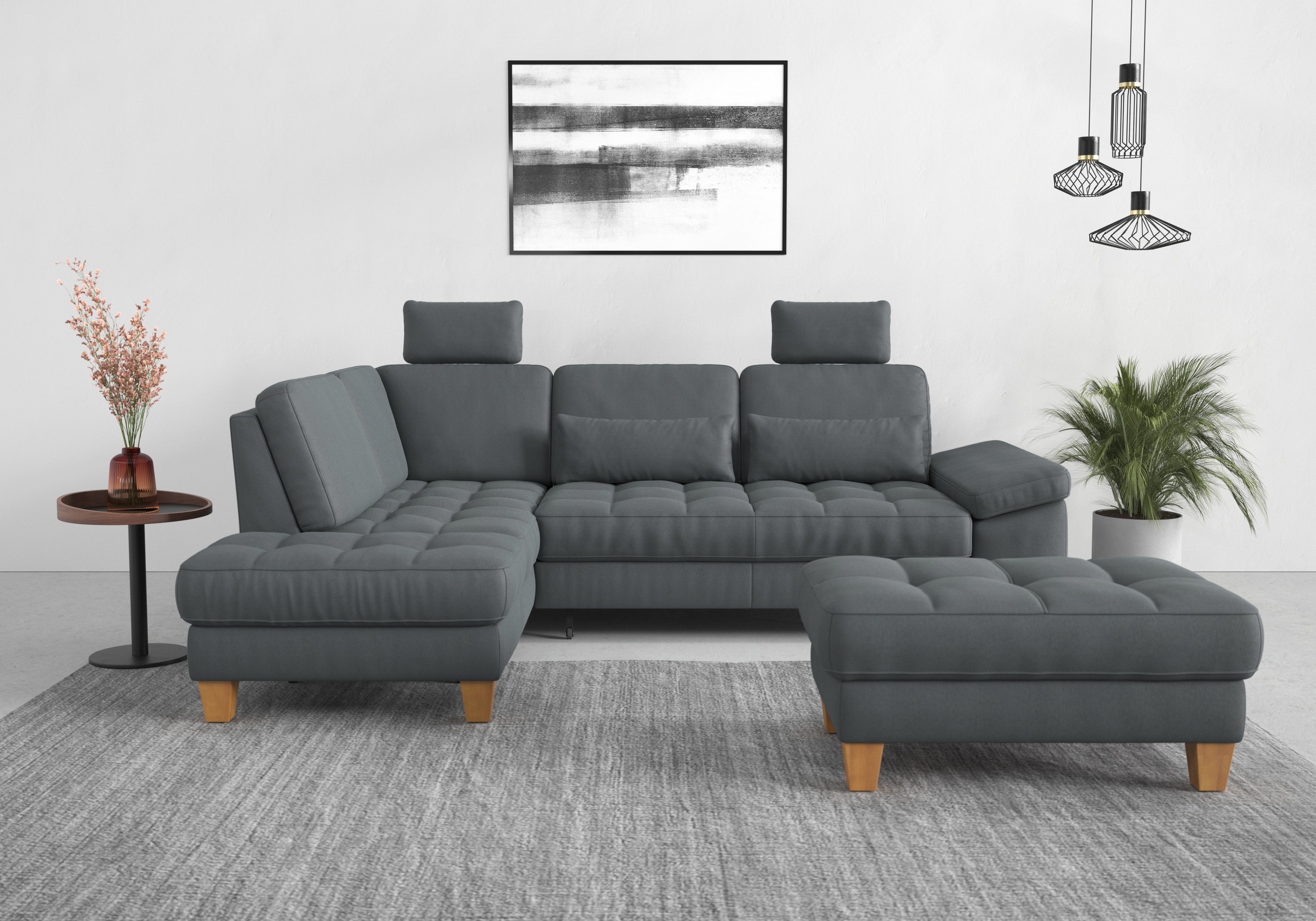 sit&more Ecksofa »Westham L-Form«, mit Ottomane, mit oder ohne Bettfunktion, Bettkasten, Verstellung