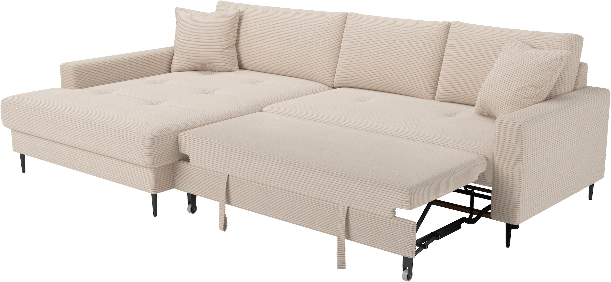 Trends by HG Ecksofa »Summer, B: 284 cm, mit Schlaffunktion und Wellenfederung«