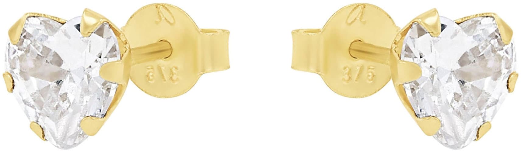 Amor Paar Ohrstecker »Herz, 2013366«, mit Zirkonia (synth.)