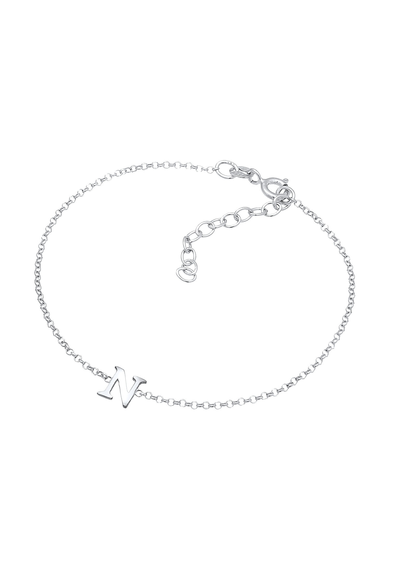 Elli Armband »Buchstaben Initialen Anhänger N 925 Silber«
