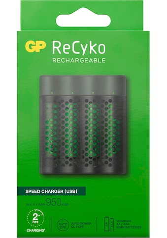 GP Batteries Batterie-Ladegerät »ReCyko Speed M451 4-fach NiMH mit 4 x AAA 950 mAh...