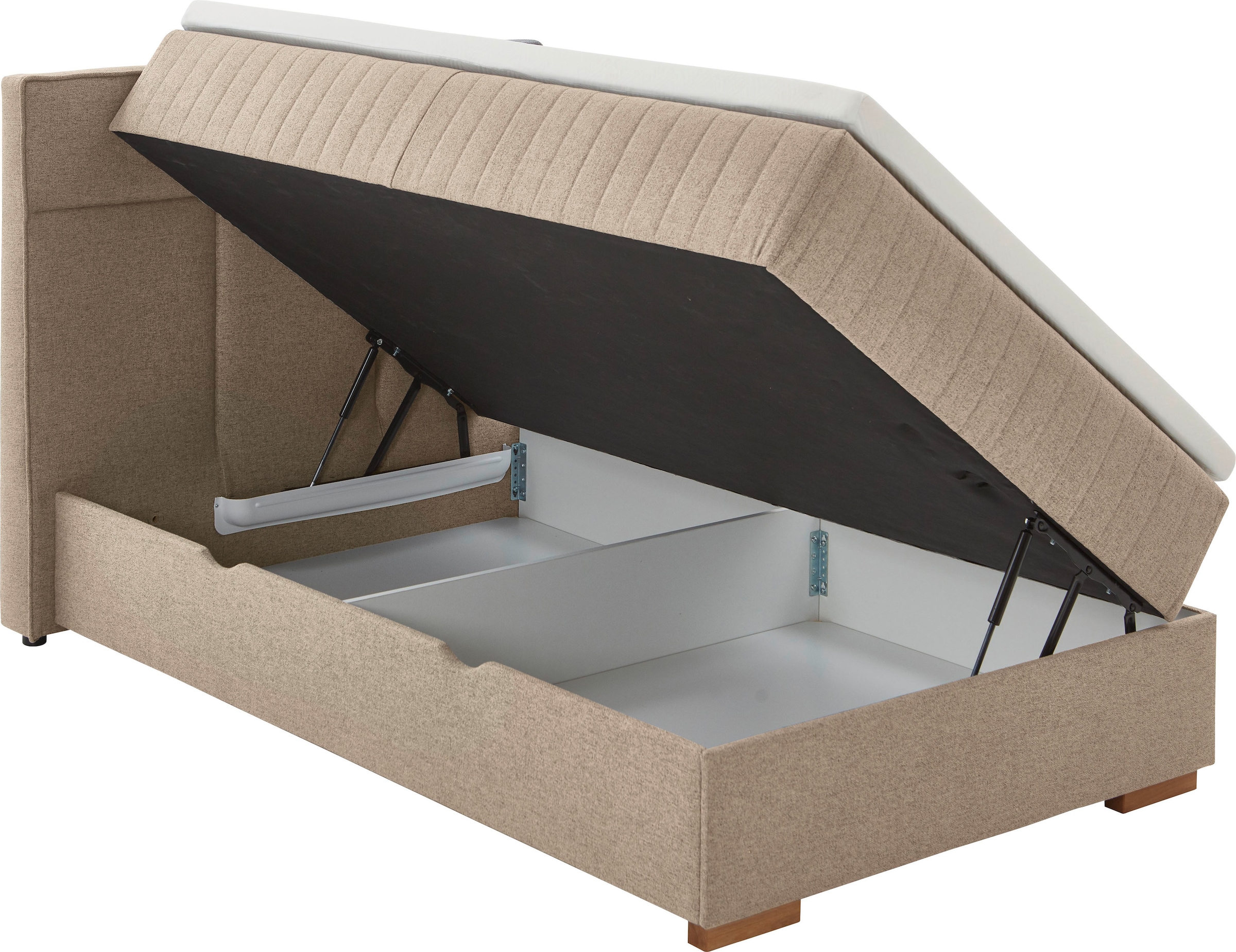 meise.möbel Boxspringbett »Tambo«, inkl. Bettkasten & Topper, erhältlich in 120x200cm oder 180x200cm
