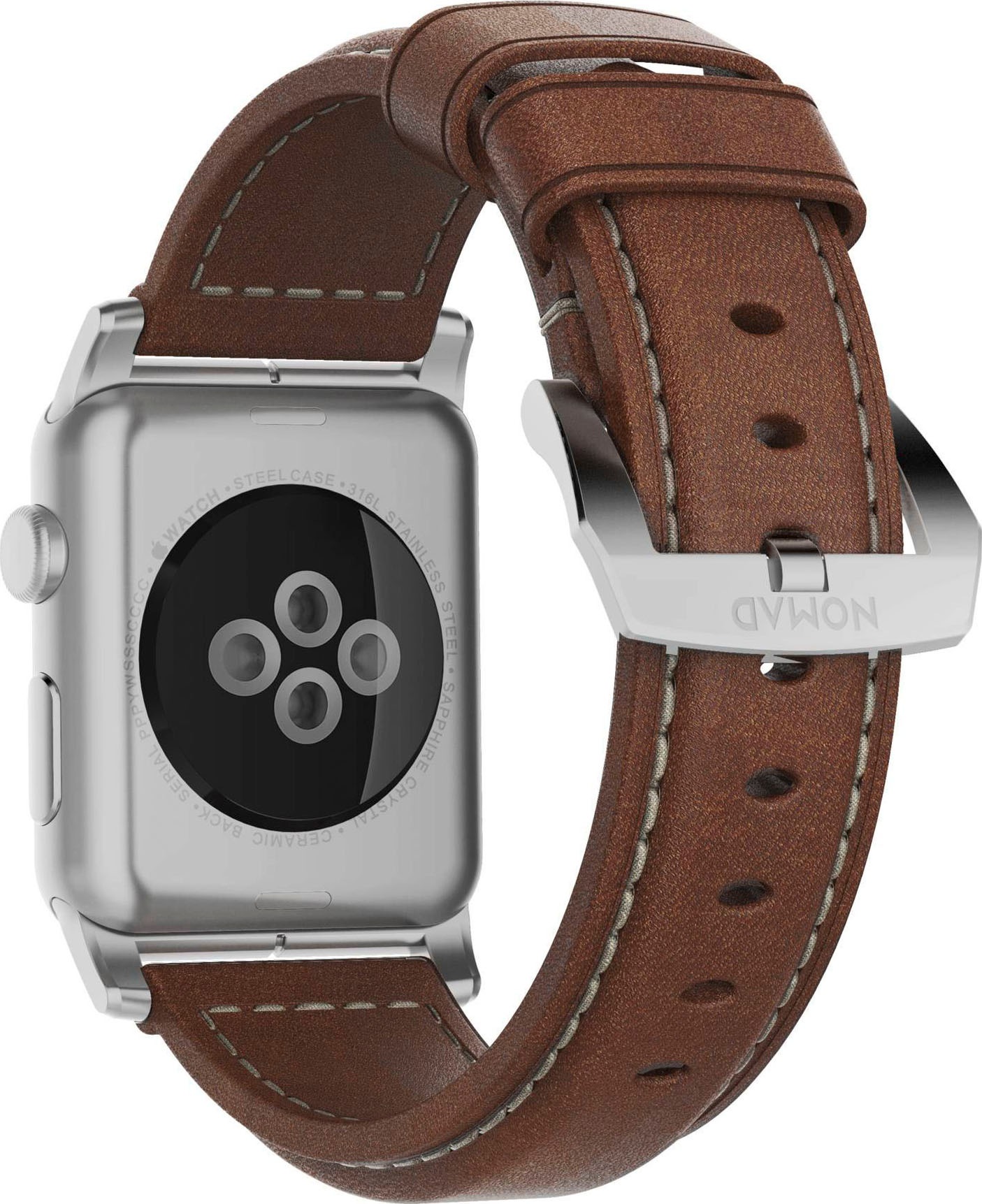 Nomad Smartwatch-Armband »Strap Trad. Lthr. Brown Connect. 42/44/45/49mm«