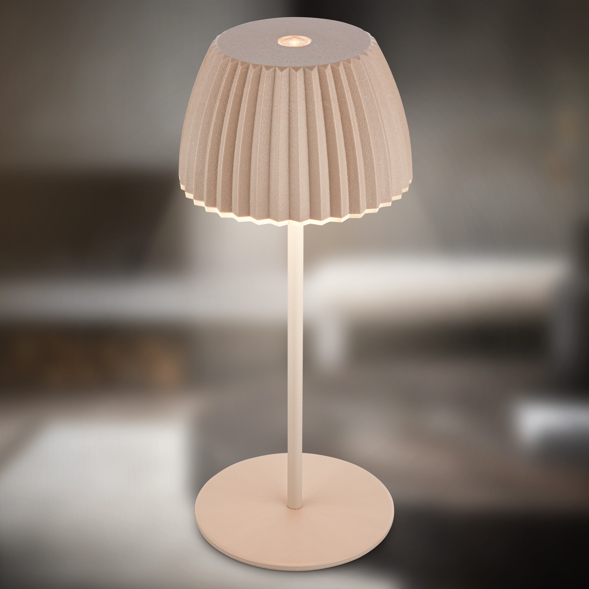 Briloner Leuchten LED Tischleuchte »Akku LED Tischleuchte, mini, beige«
