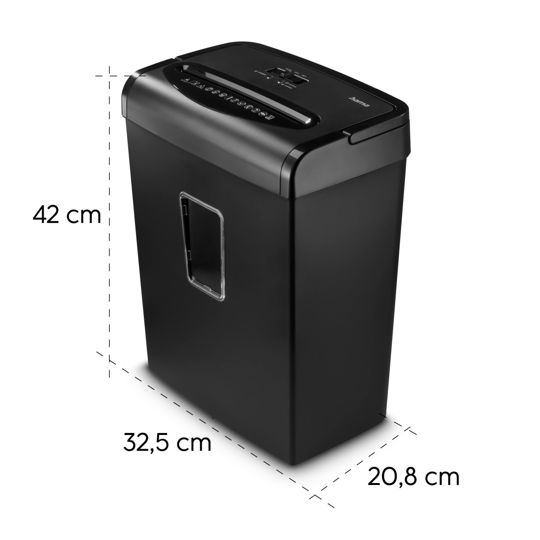 Hama Aktenvernichter »Aktenvernichter Mikroschnitt (Papier + Plastik, Korb, 8 Blatt, P5)« Mit Papierkorb, 2 x 12 mm Mini-Schnitzel, Automatik, Rücklauf