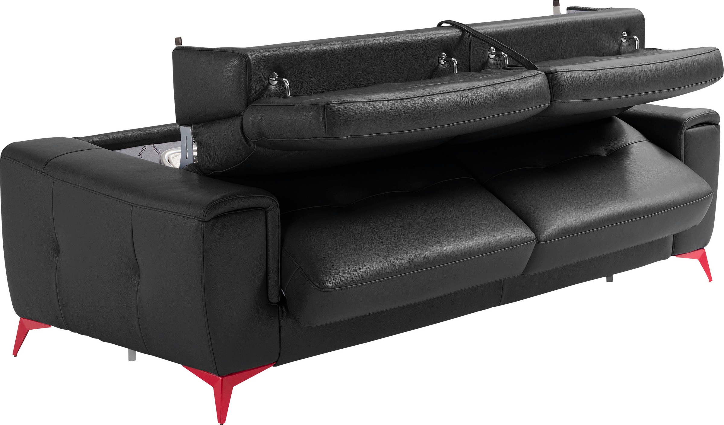 Egoitaliano Schlafsofa »Francine, Designsofa, Loungesofa mit Dauerschlaffunktion, Bettfunktion«, hochwertiger Metallbettrahmen & Matratze, Kopfteil manuell verstellbar