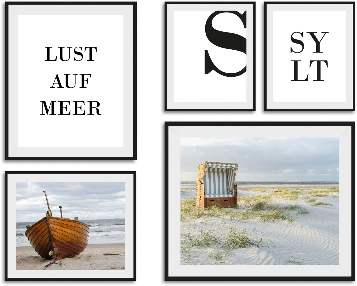 queence Bild »Lust auf Meer und Sylt«, Strand-Deutschland-Schriftzug-Meer-M günstig online kaufen