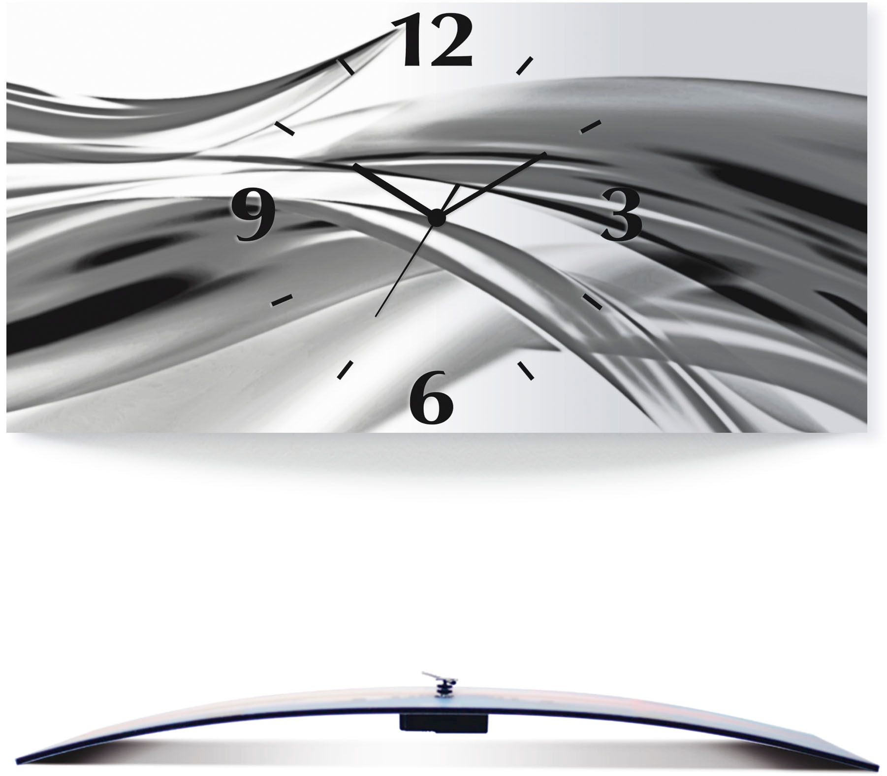 Artland Wanduhr »Schöne Abstrakt«, bestellen 3D oder Funkuhrwerk, versch. Größen Optik - mit Quarz- online gebogen, Welle