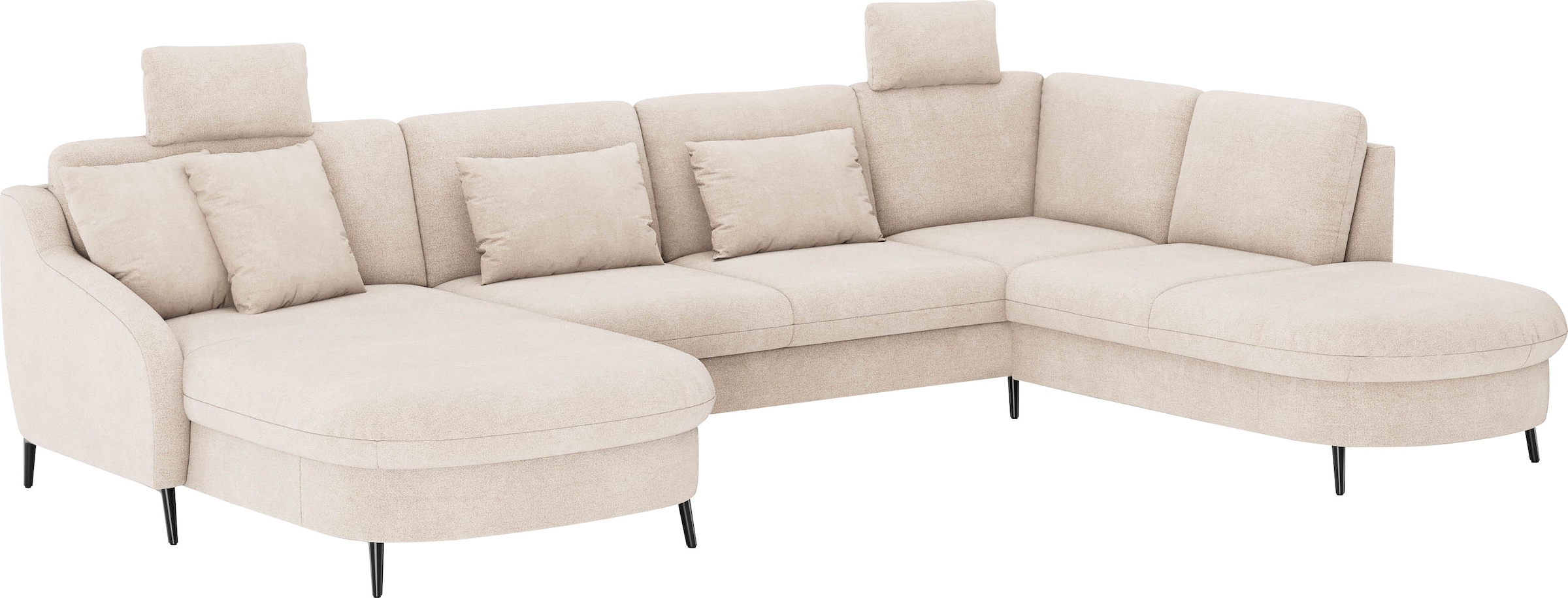 sit&more Wohnlandschaft »Soul U-Form«, wahlweise mit Bettfunktion und Bettkasten oder Schubkasten