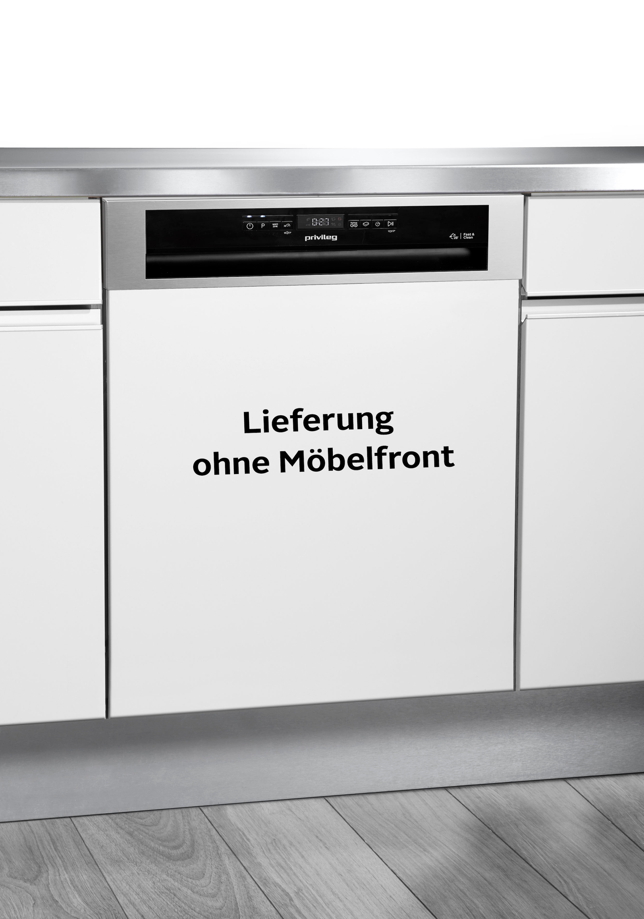 PRIVILEG teilintegrierbarer Geschirrspüler »RBO 3T131 A F X« 14 Maßgedecke silberfarben Fast&Clean 28’