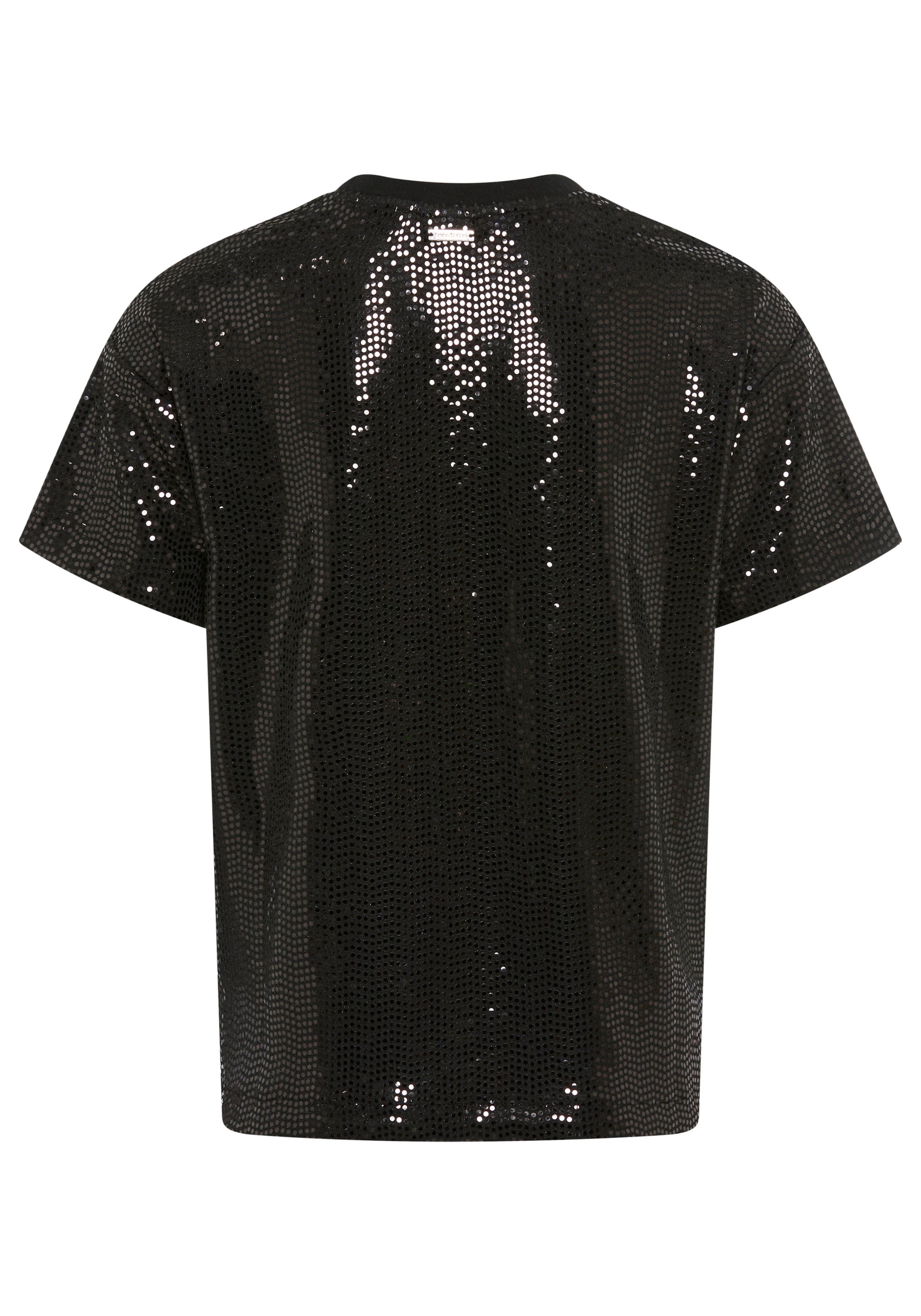 Bruno Banani T-Shirt »Oversize, Glitzershirt, Paillettenoptik« Für TEENS, Shirt aus glitzernden Material